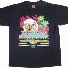 VINTAGE HARLEY DAVIDSON DAYTONA BEACH TEE SHIRT 1992 SIZE LARGE MADE IN USA