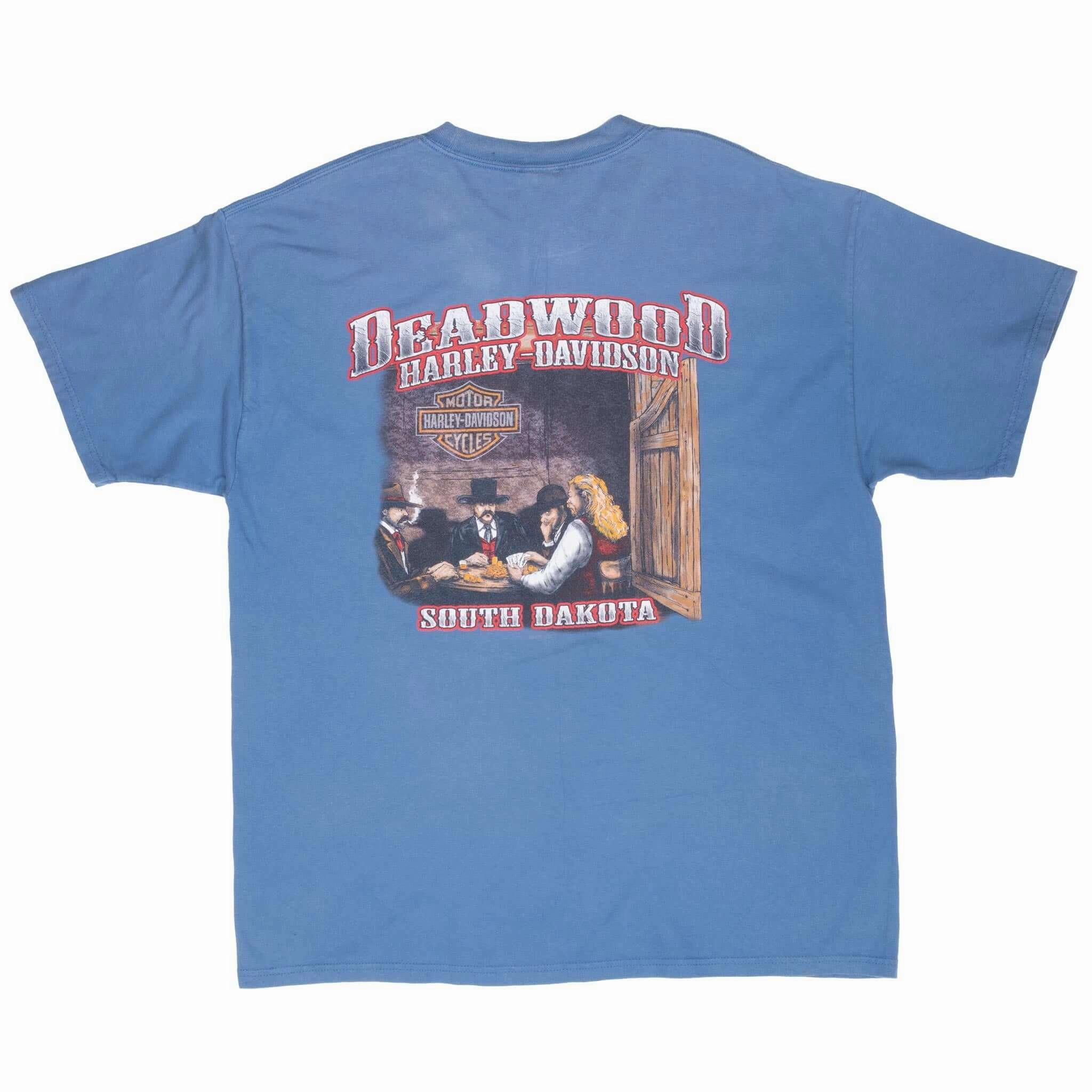 VINTAGE HARLEY DAVIDSON DEADWOOD NORTH DAKOTA TEE SHIRT 2008 XL