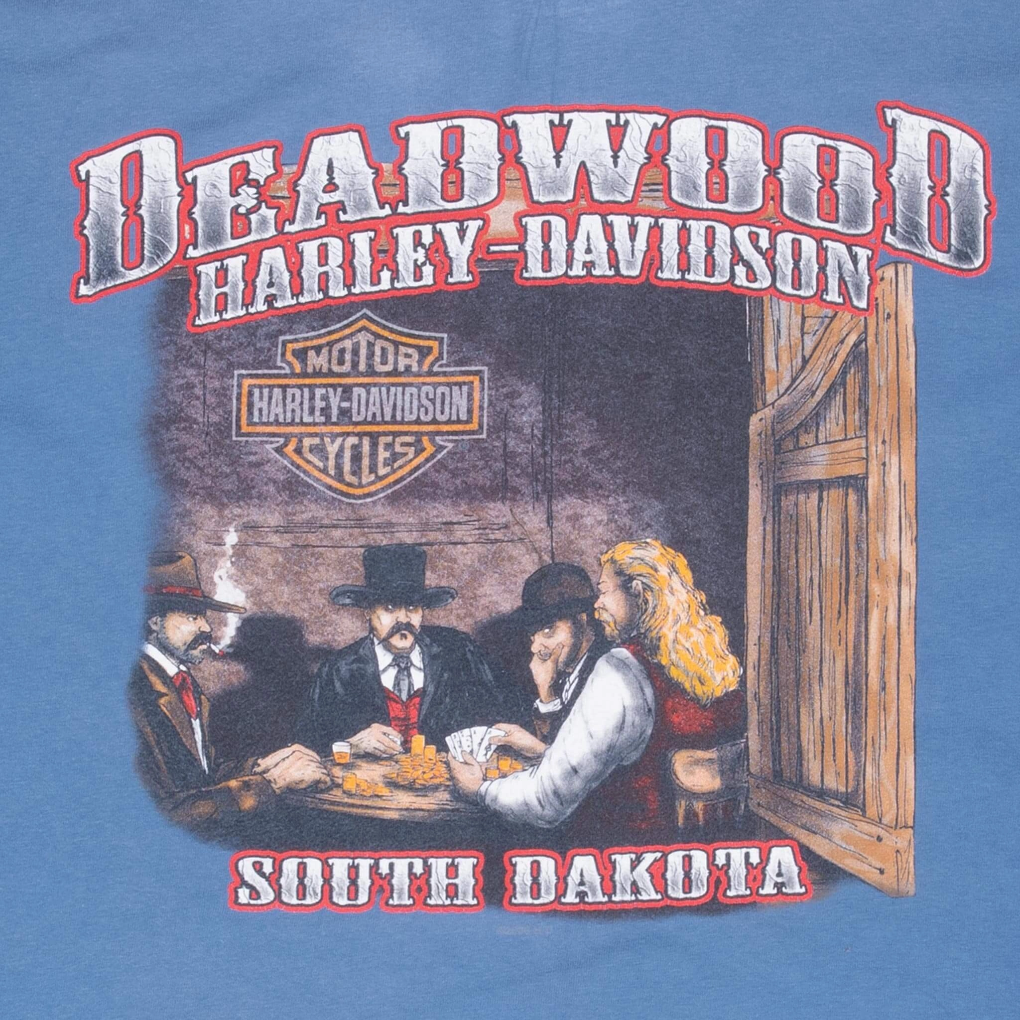 VINTAGE HARLEY DAVIDSON DEADWOOD NORTH DAKOTA TEE SHIRT 2008 XL