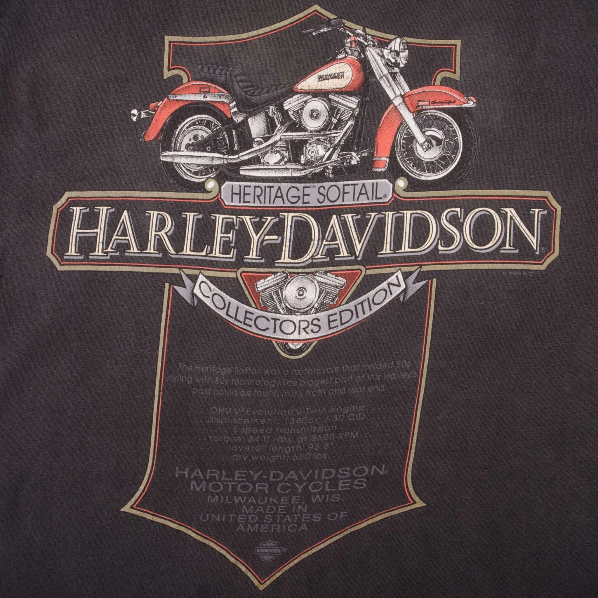 VINTAGE HARLEY DAVIDSON DES MOINES IOWA TEE SHIRT 1990 LARGE MADE IN USA
