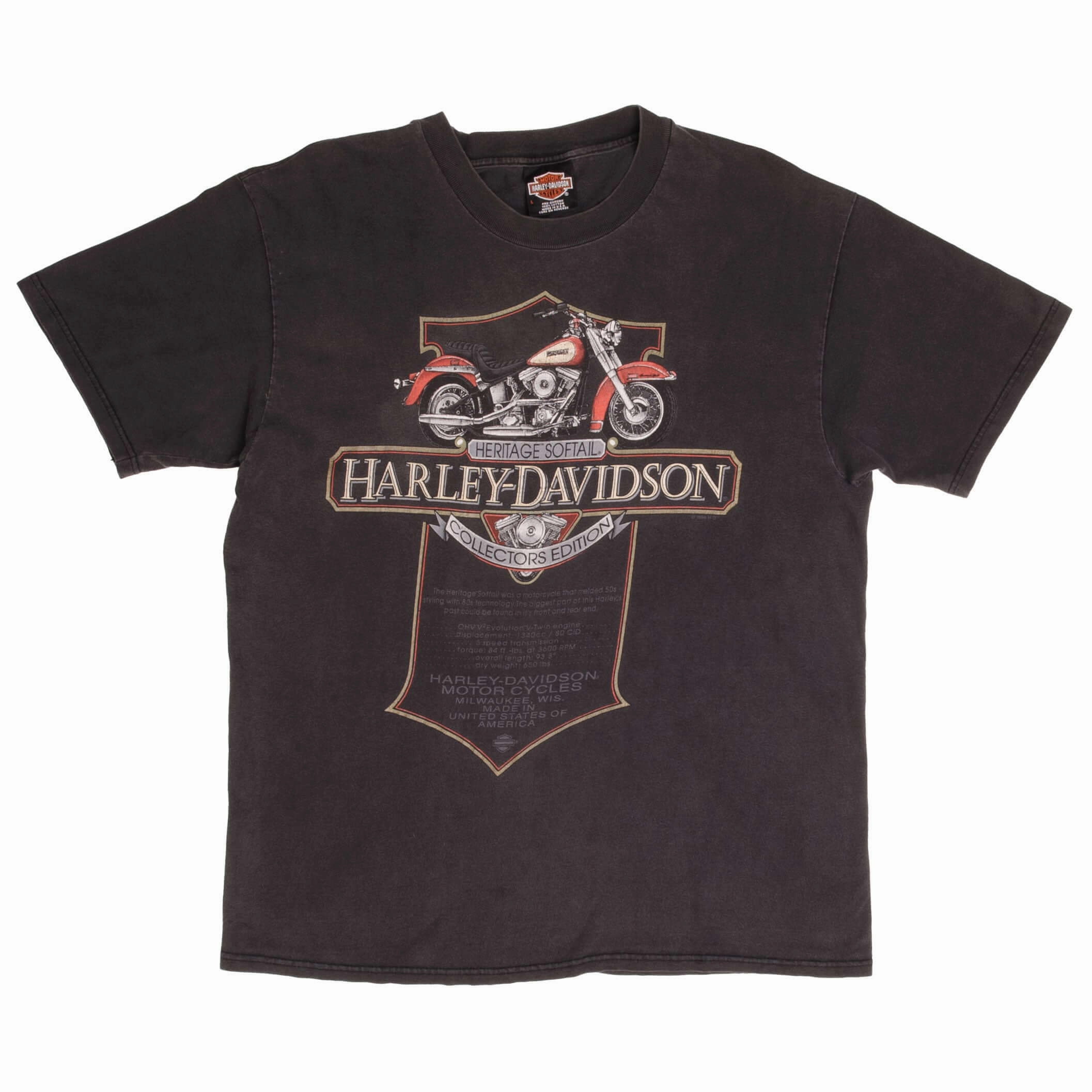 VINTAGE HARLEY DAVIDSON DES MOINES IOWA TEE SHIRT 1990 LARGE MADE IN USA