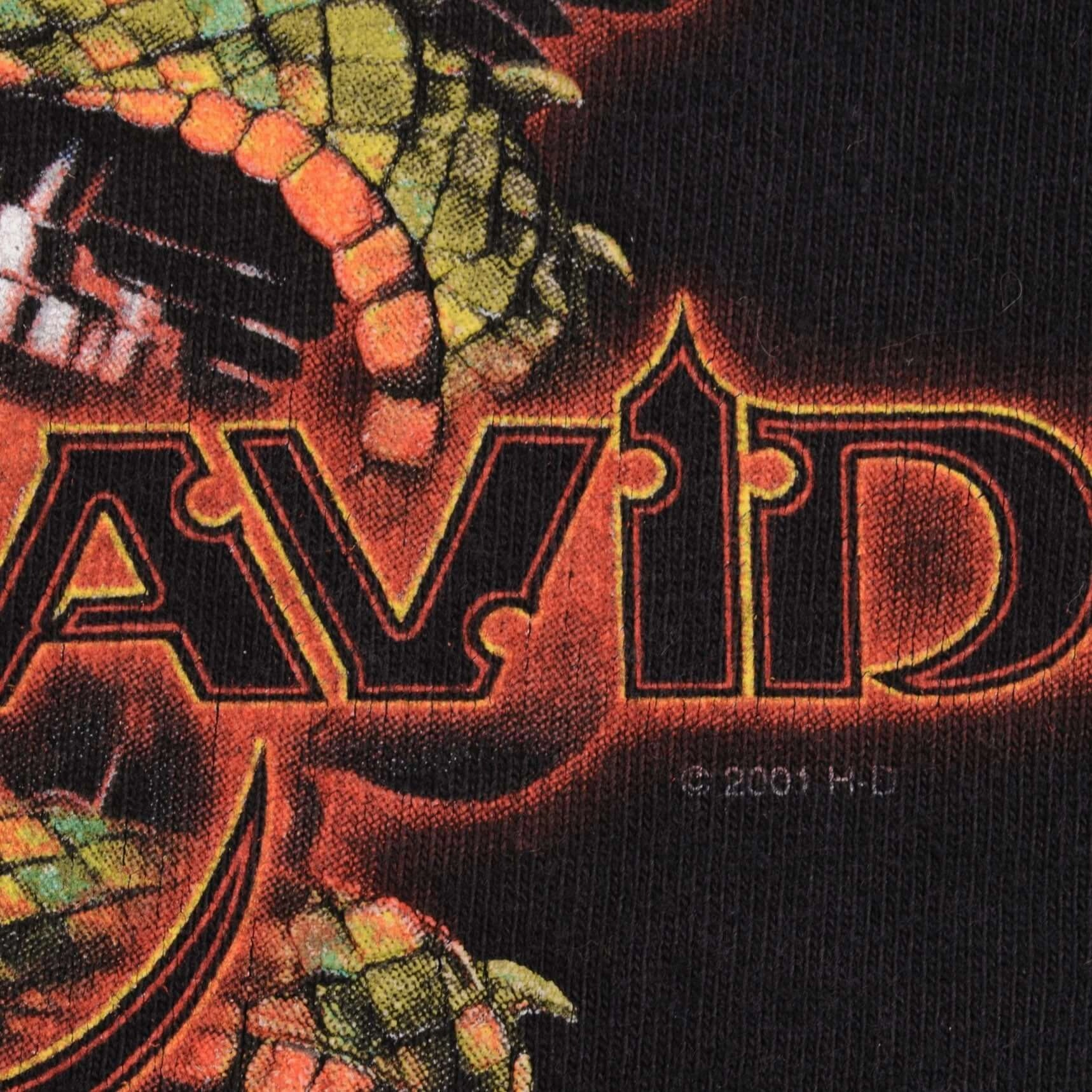 VINTAGE HARLEY DAVIDSON DRAGON TEE SHIRT 2001 SIZE LARGE MADE IN USA