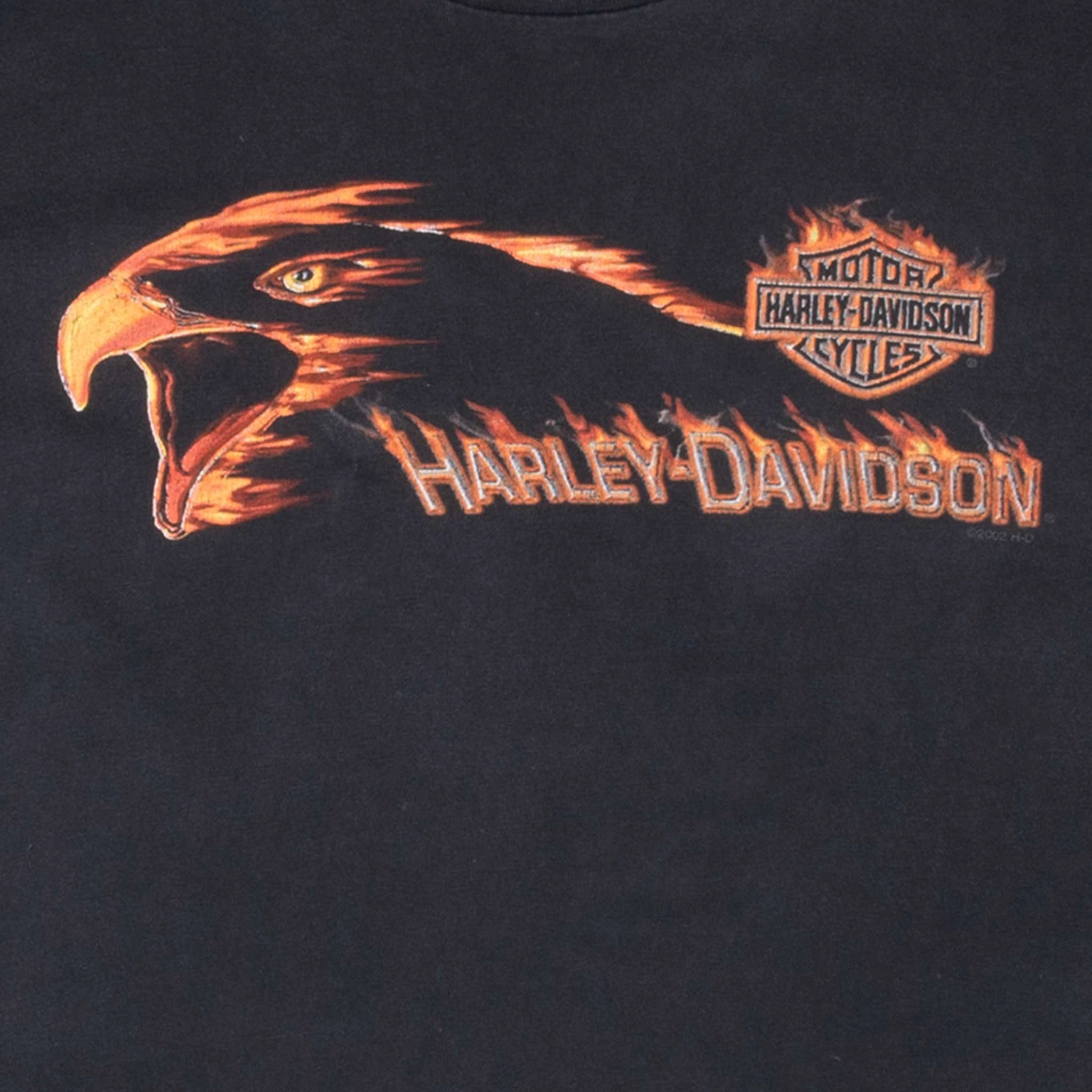 VINTAGE HARLEY DAVIDSON EAGLE 2002 TEE SHIRT LARGE MADE IN USA