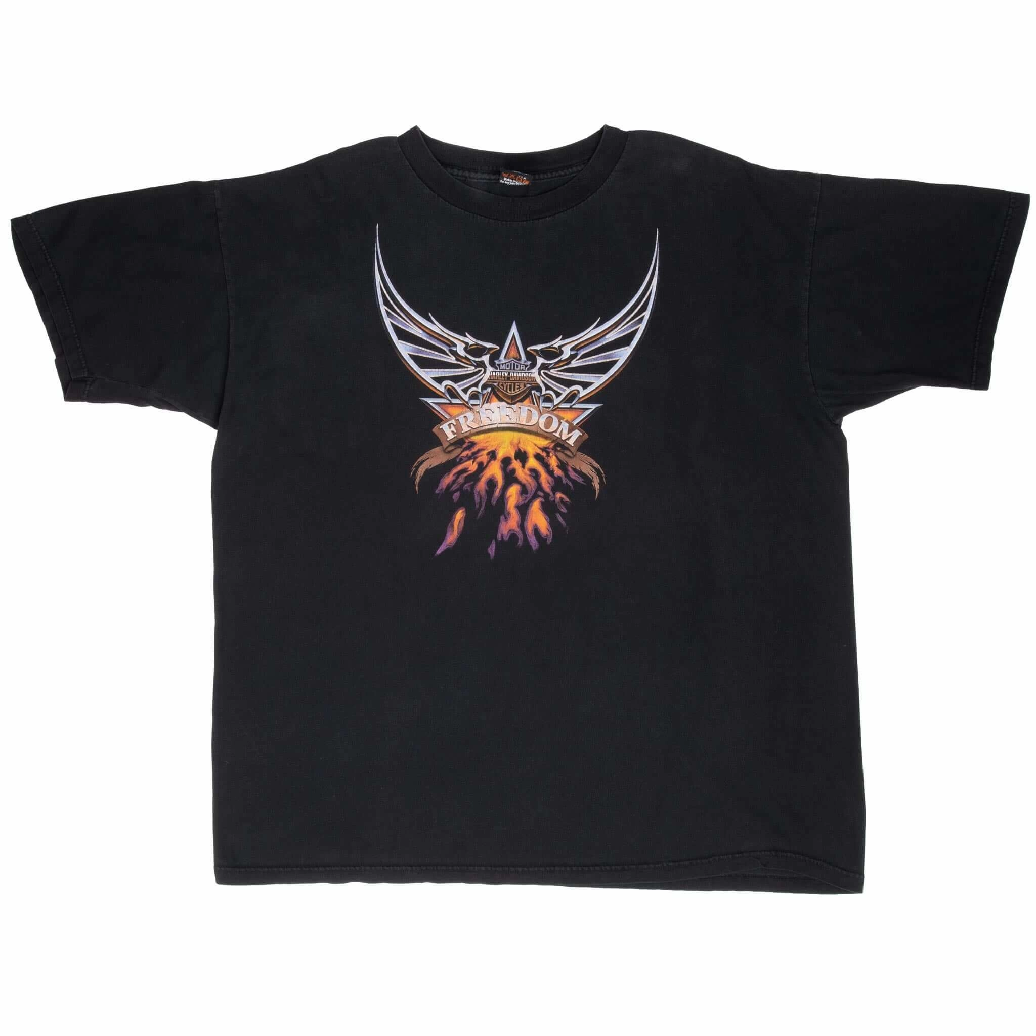 VINTAGE HARLEY DAVIDSON EAGLE DRAGON TEE SHIRT 2000 2XL MADE IN USA