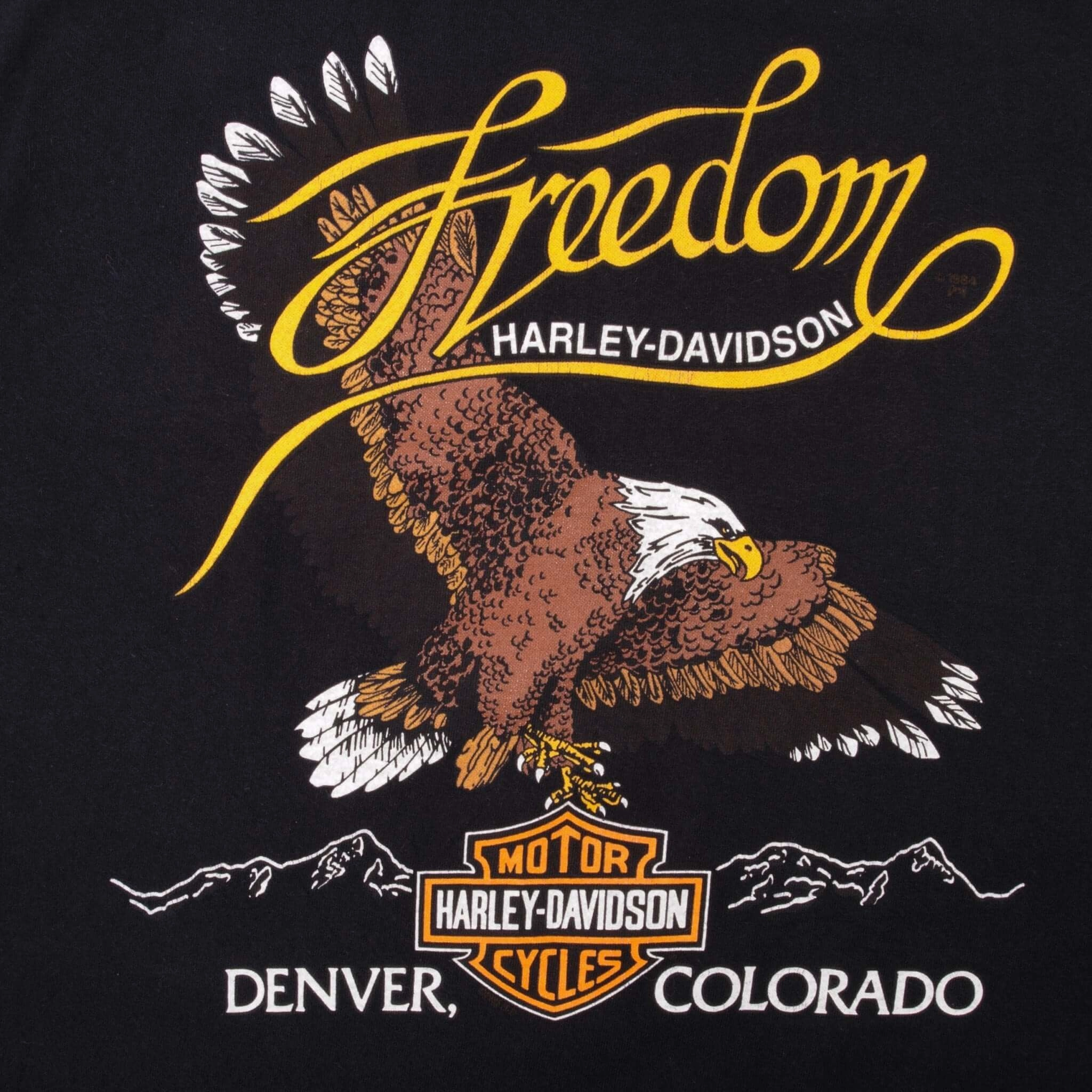 VINTAGE HARLEY DAVIDSON EAGLE TEE SHIRT BY HOLOUBEK 2004 MEDIUM MADE IN USA