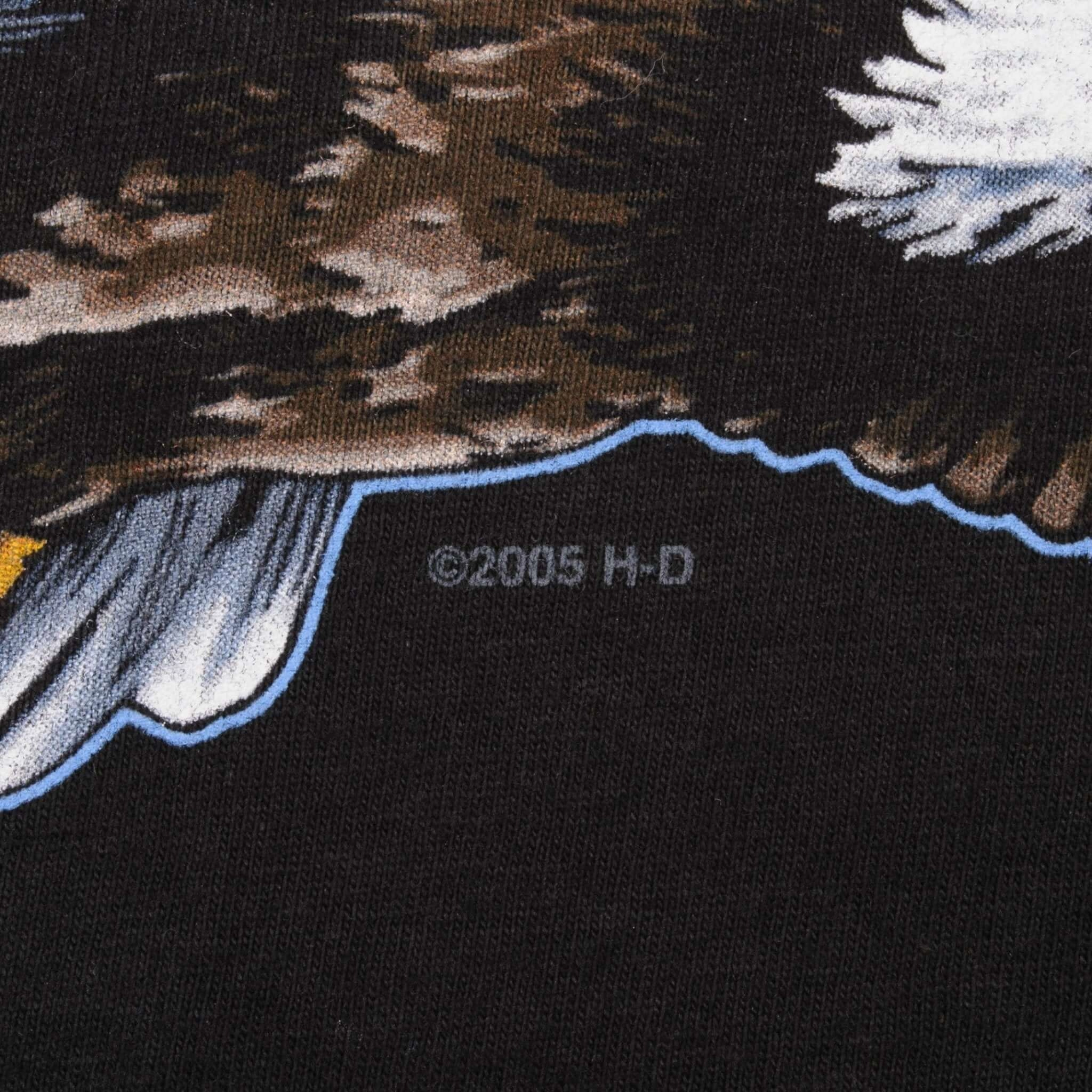 VINTAGE HARLEY DAVIDSON EAGLE TEXAS TEE SHIRT 2005 LARGE MADE IN USA