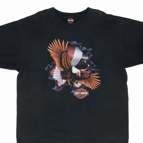 VINTAGE HARLEY DAVIDSON EAGLE VIRGINIA BEACH 2004 TEE SHIRT 2XL