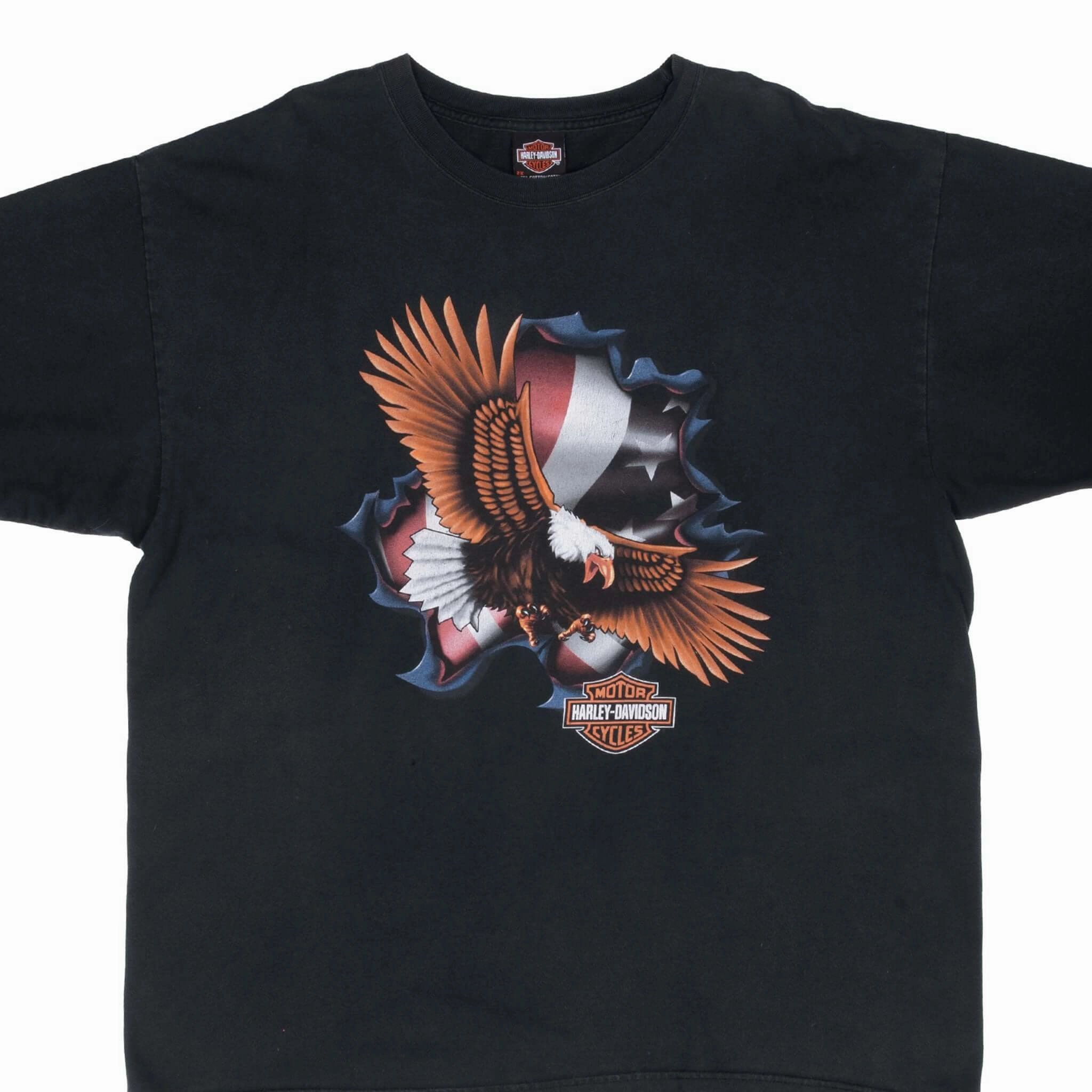 VINTAGE HARLEY DAVIDSON EAGLE VIRGINIA BEACH 2004 TEE SHIRT 2XL
