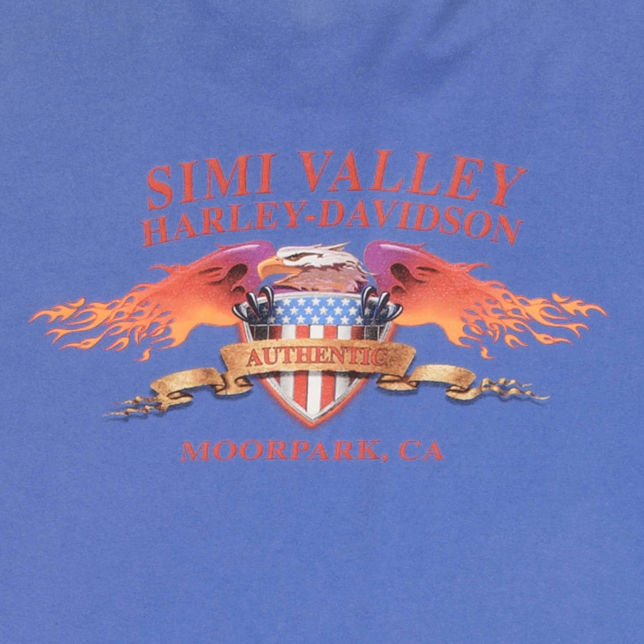VINTAGE HARLEY DAVIDSON FLAME LONG SLEEVE TEE SHIRT 2003 SIZE 3XL