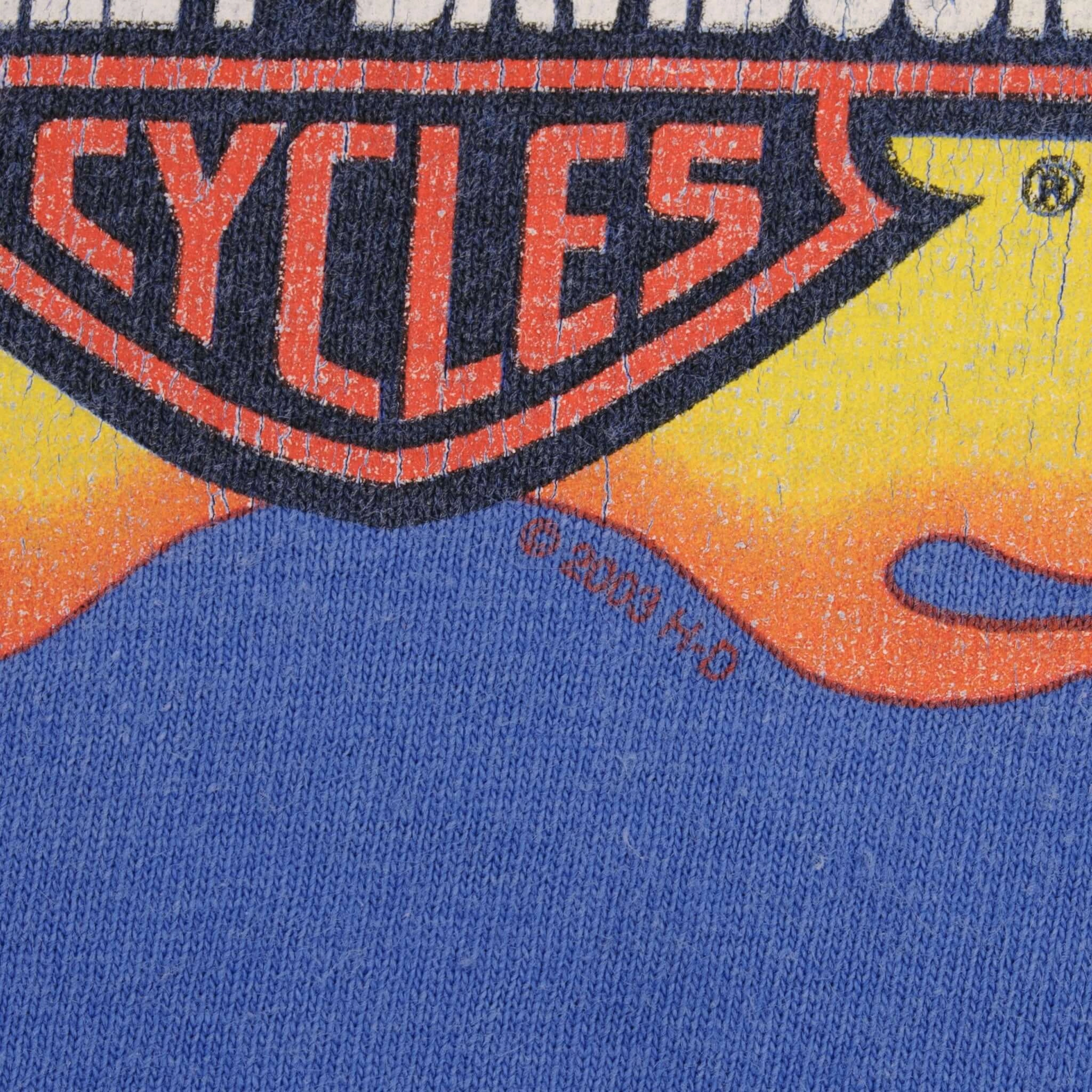VINTAGE HARLEY DAVIDSON FLAME LONG SLEEVE TEE SHIRT 2003 SIZE 3XL