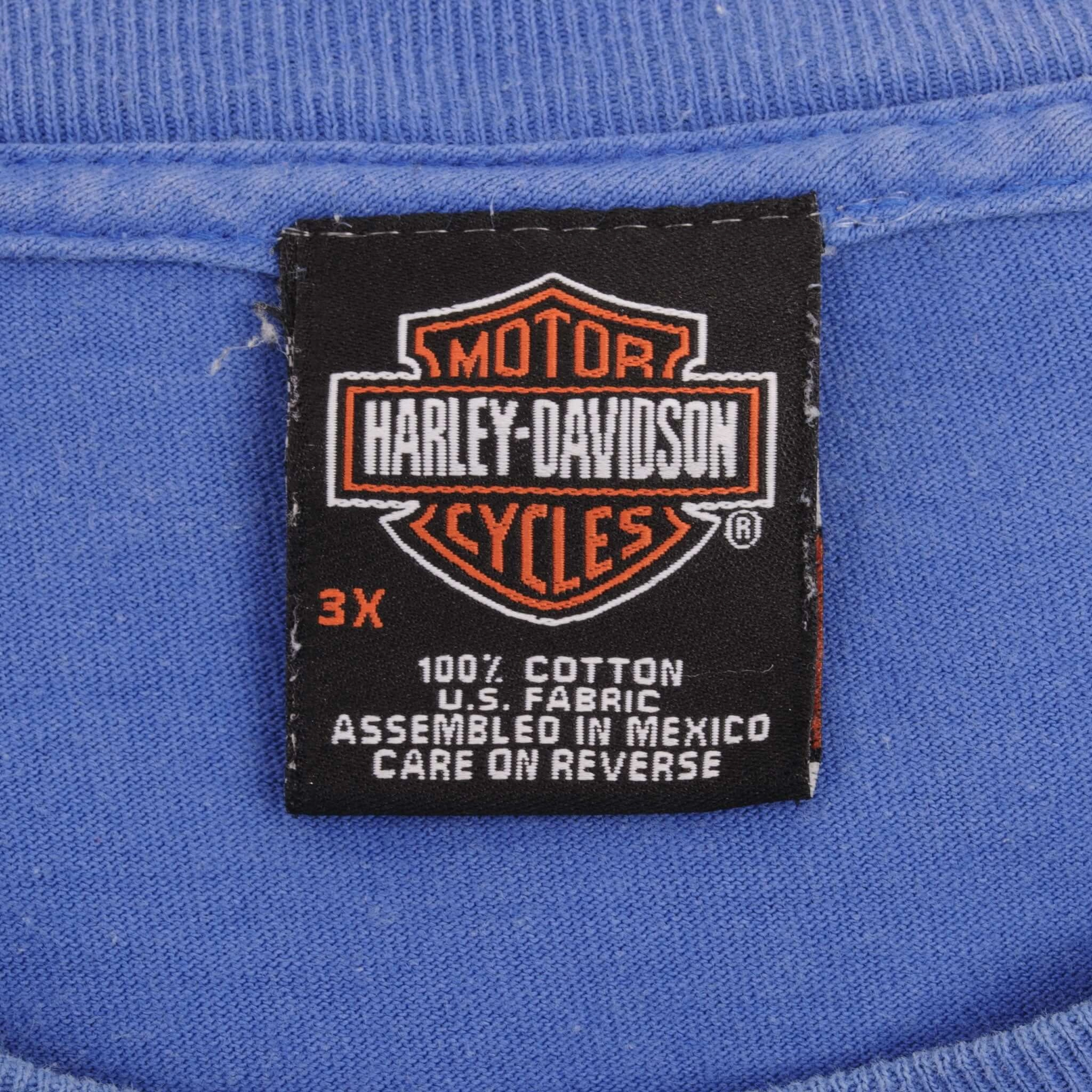 VINTAGE HARLEY DAVIDSON FLAME LONG SLEEVE TEE SHIRT 2003 SIZE 3XL