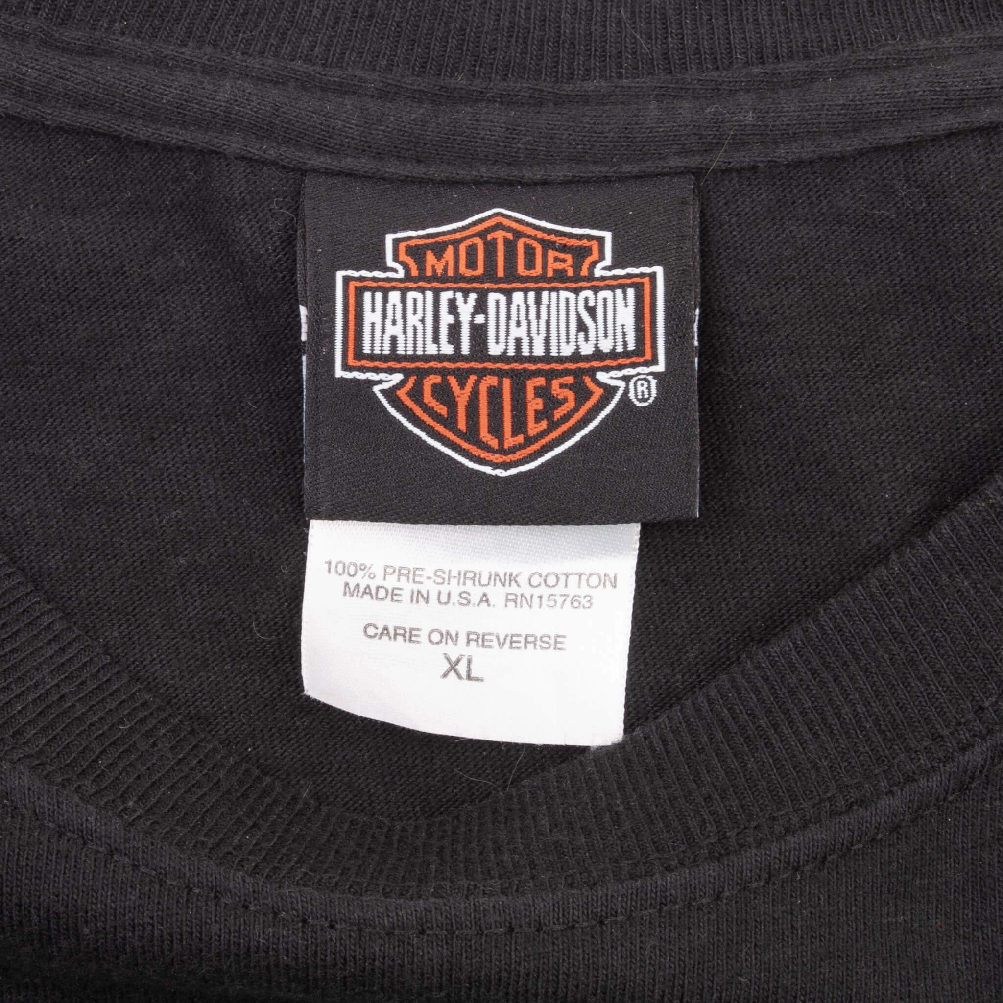 VINTAGE HARLEY DAVIDSON FLAME LONG SLEEVE TEE SHIRT 2005 SIZE XL MADE IN USA
