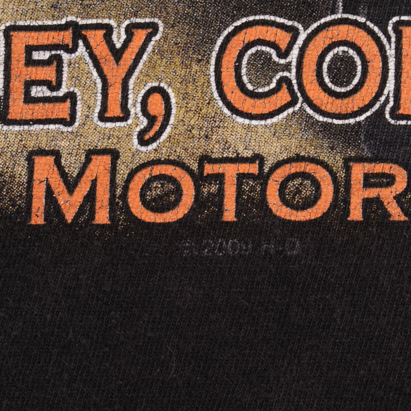 VINTAGE HARLEY DAVIDSON FLAME LONG SLEEVE TEE SHIRT 2009 SIZE XL MADE IN USA