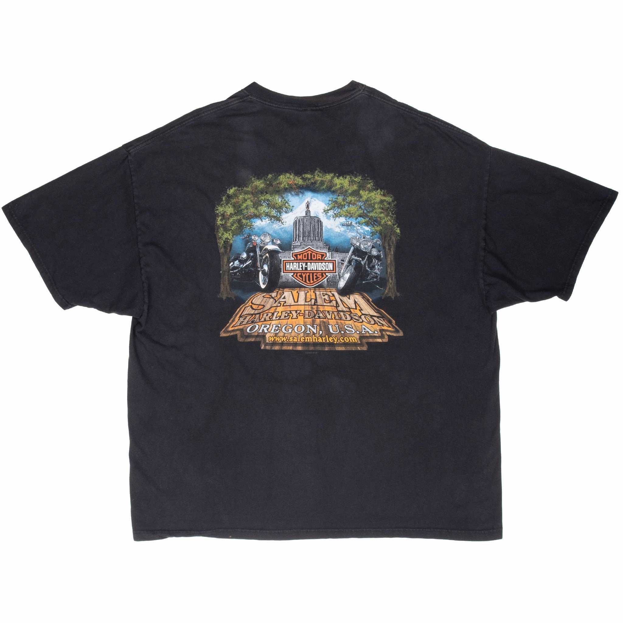 VINTAGE HARLEY DAVIDSON FOLLOW NO ONE OREGON TEE SHIRT 2009 3XL