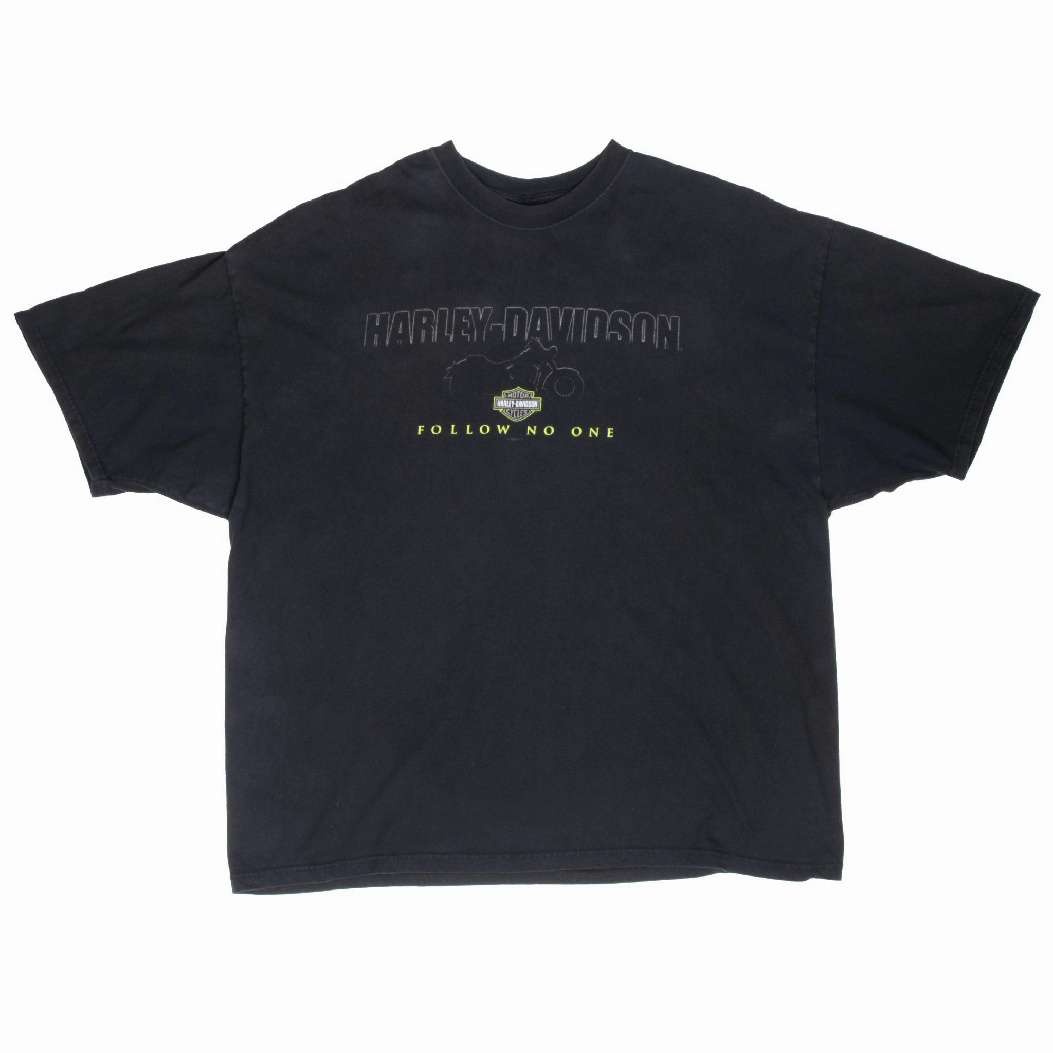 VINTAGE HARLEY DAVIDSON FOLLOW NO ONE OREGON TEE SHIRT 2009 3XL