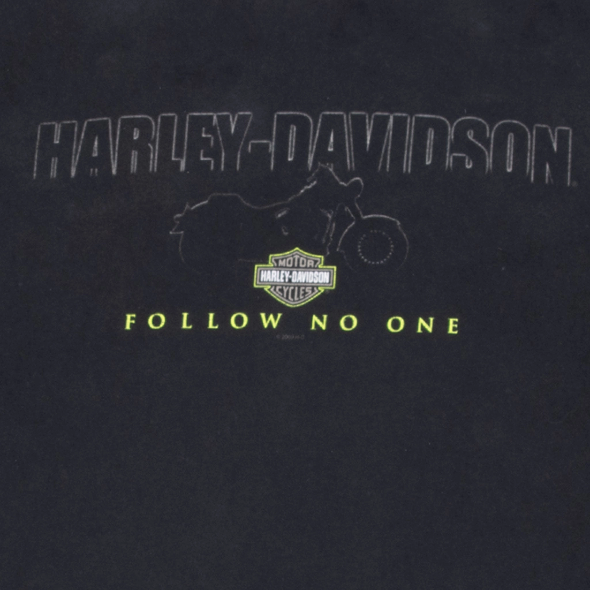 VINTAGE HARLEY DAVIDSON FOLLOW NO ONE OREGON TEE SHIRT 2009 3XL