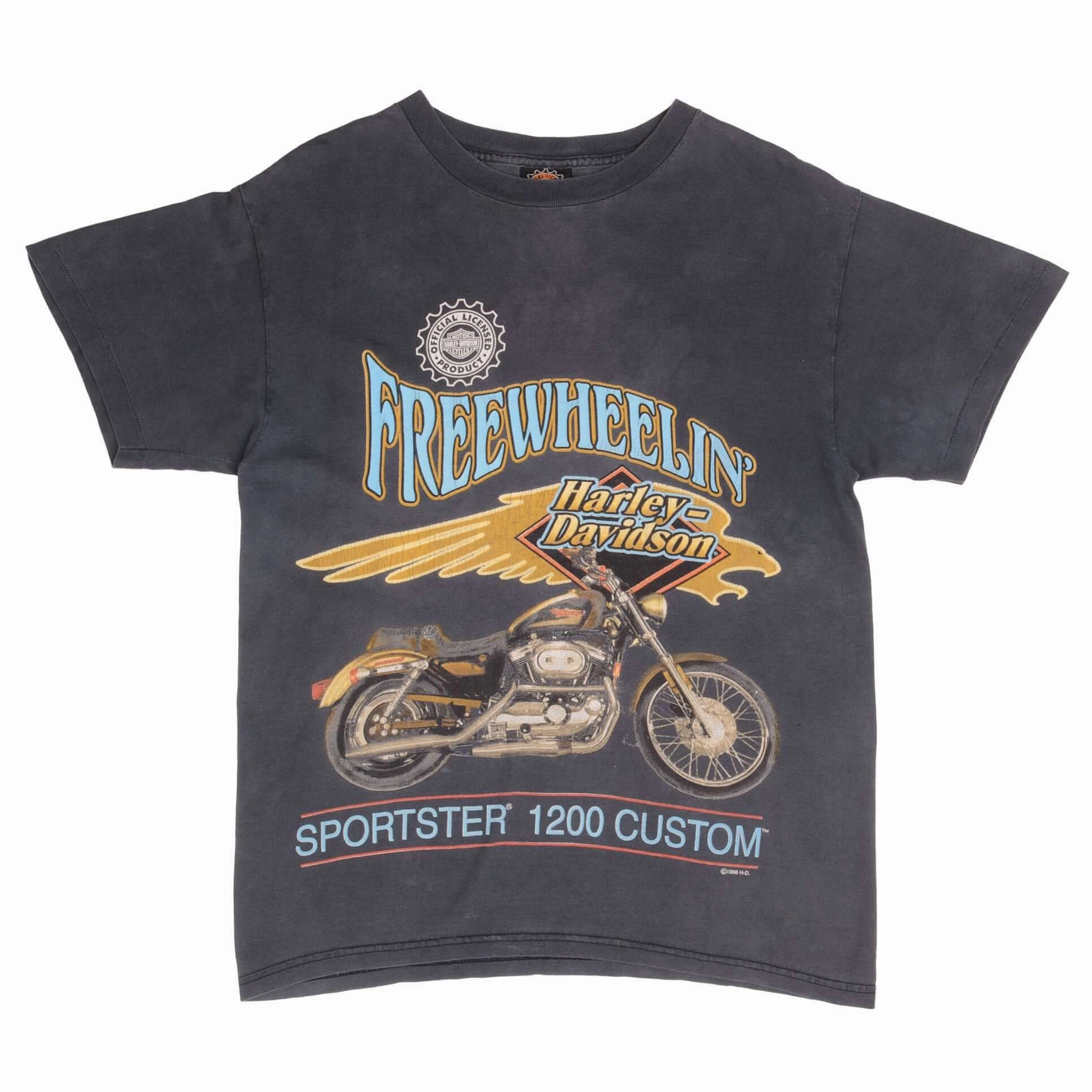 VINTAGE HARLEY DAVIDSON FREEWEELING TEE SHIRT 1996 SIZE MEDIUM MADE IN USA