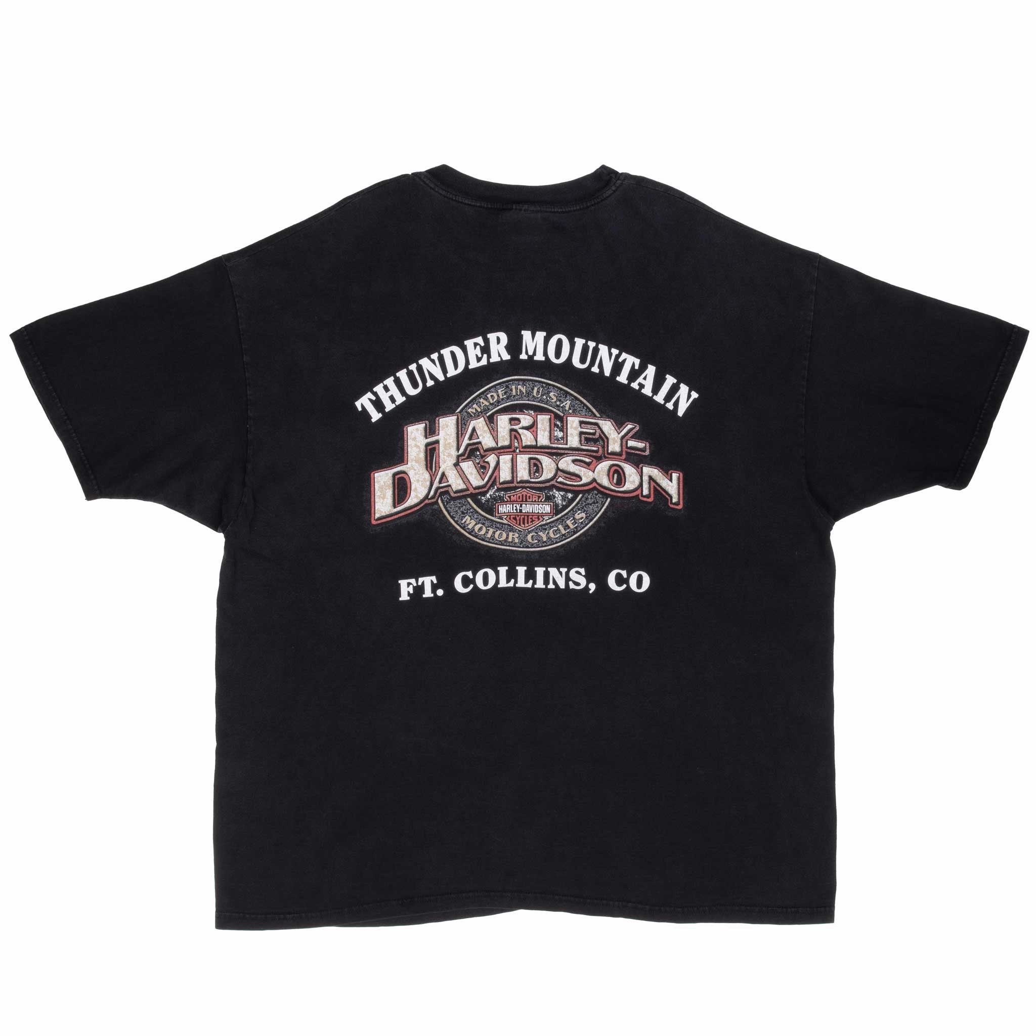 VINTAGE HARLEY DAVIDSON FT COLLINS CO 2000 POCKET TEE SHIRT SIZE 2XL MADE IN USA