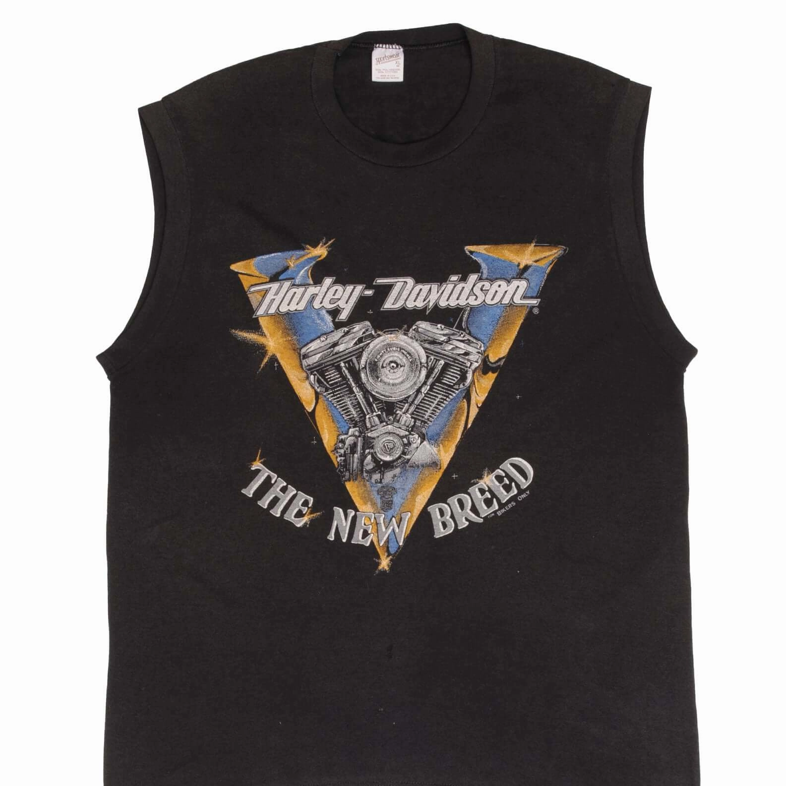 VINTAGE HARLEY DAVIDSON GLENDALE ARIZONA 1980S TANK TOP TEE SHIRT LARGE MADE IN USA