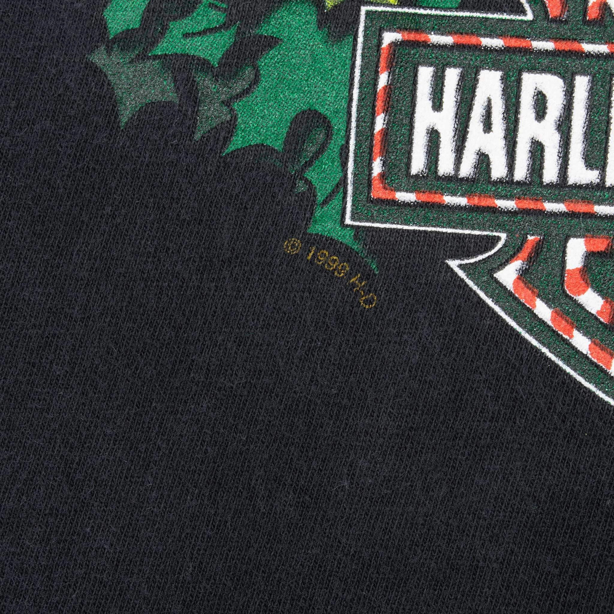 VINTAGE HARLEY DAVIDSON HAPPY HARLEY DAYS XMAS TEE SHIRT 1999 MEDIUM MADE IN USA