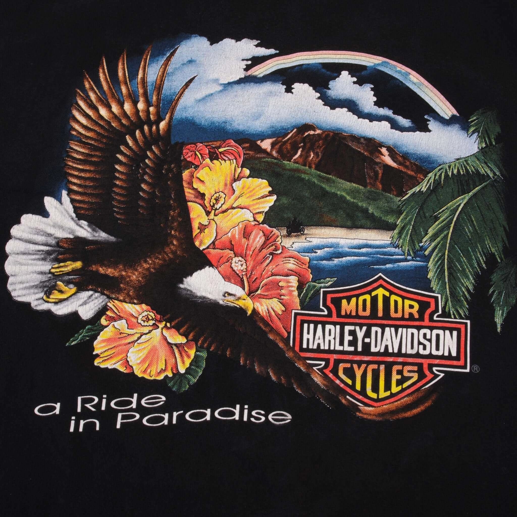 VINTAGE HARLEY DAVIDSON HAWAII 1990S TEE SHIRT SIZE LARGE MADE IN USA