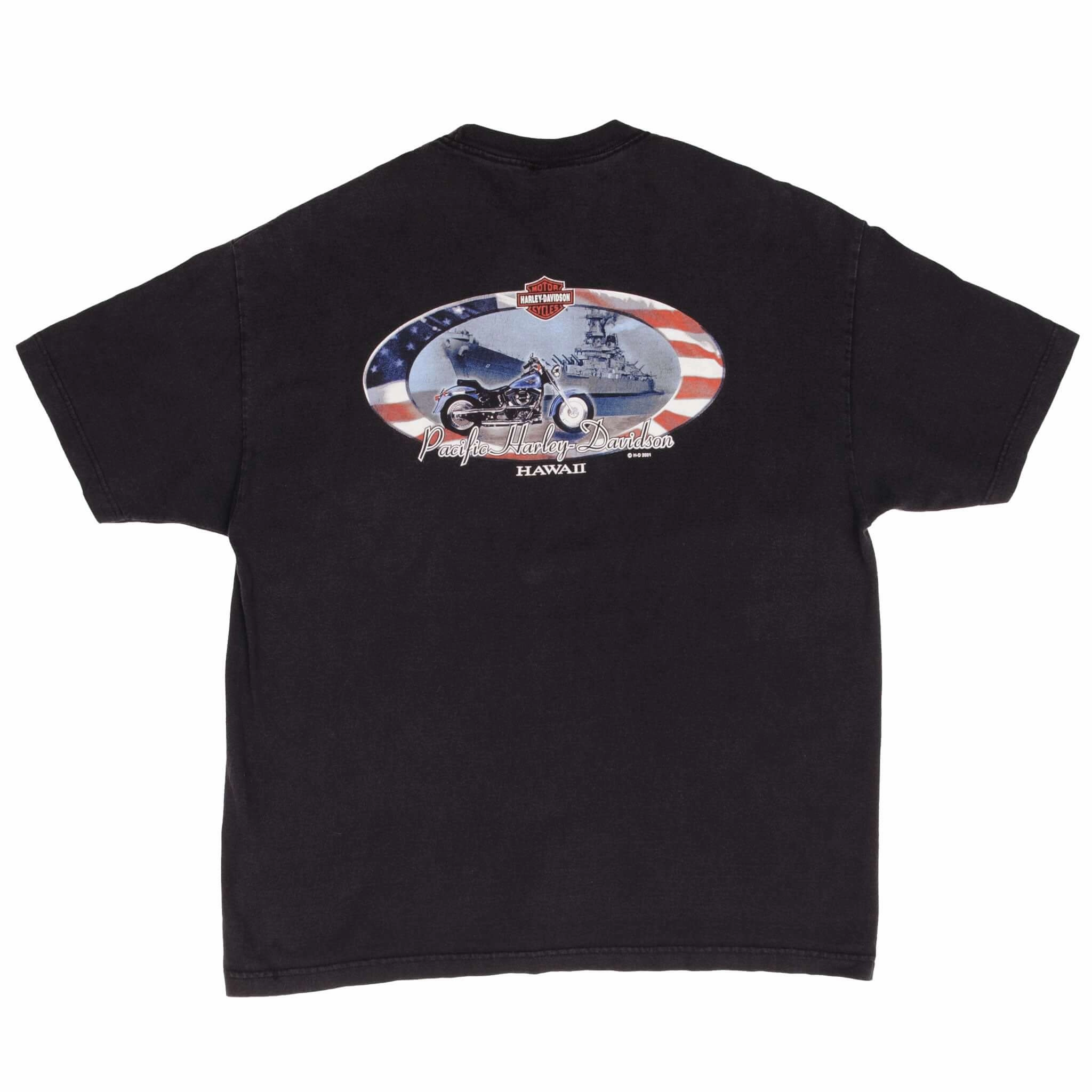 VINTAGE HARLEY DAVIDSON HAWAII 2001 TEE SHIRT SIZE XL MADE IN USA
