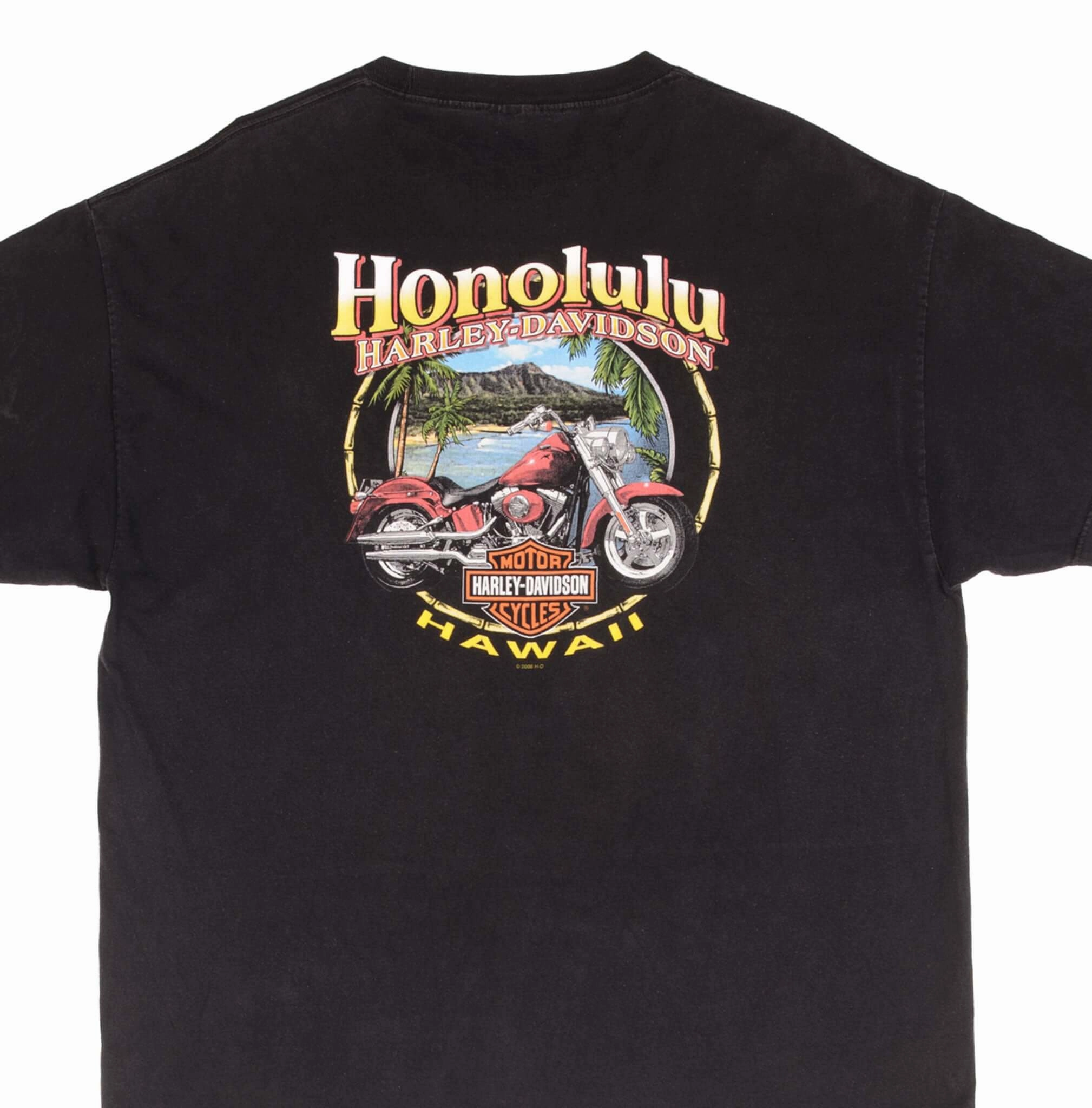 VINTAGE HARLEY DAVIDSON HONOLULU HAWAII 2008 TEE SHIRT SIZE XL