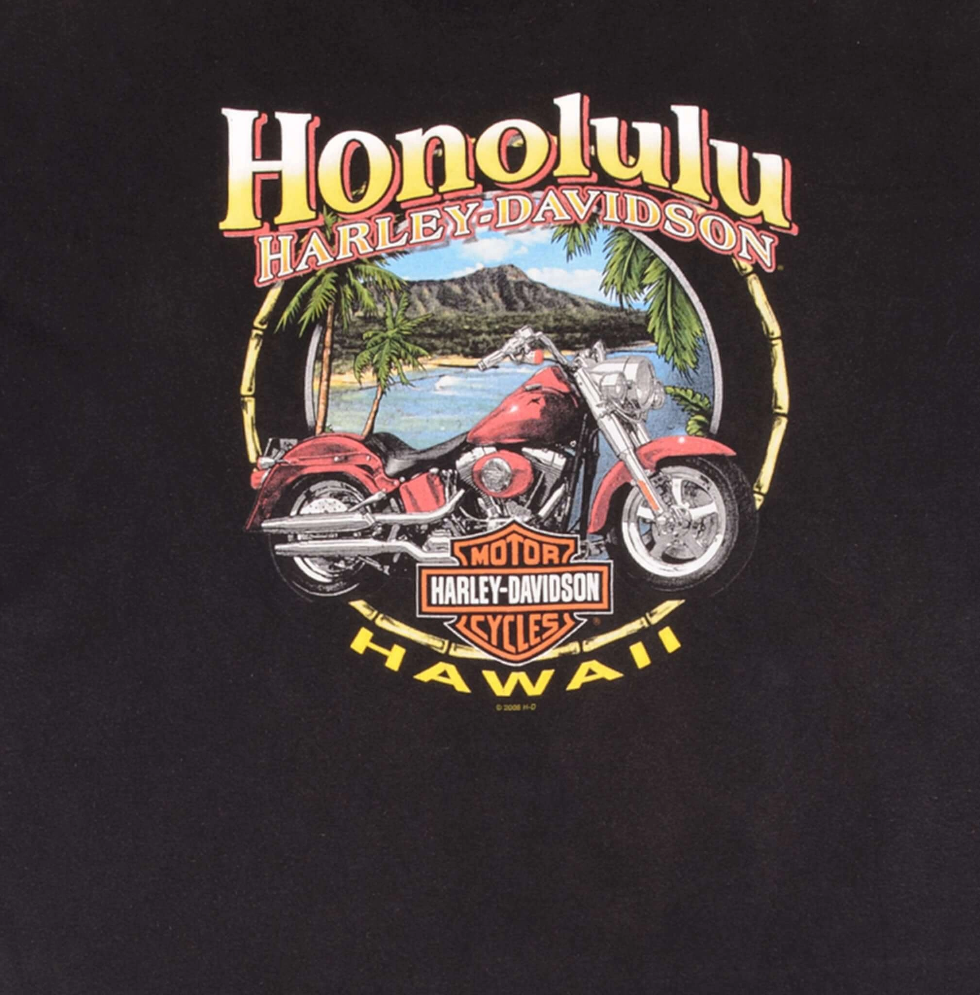 VINTAGE HARLEY DAVIDSON HONOLULU HAWAII 2008 TEE SHIRT SIZE XL