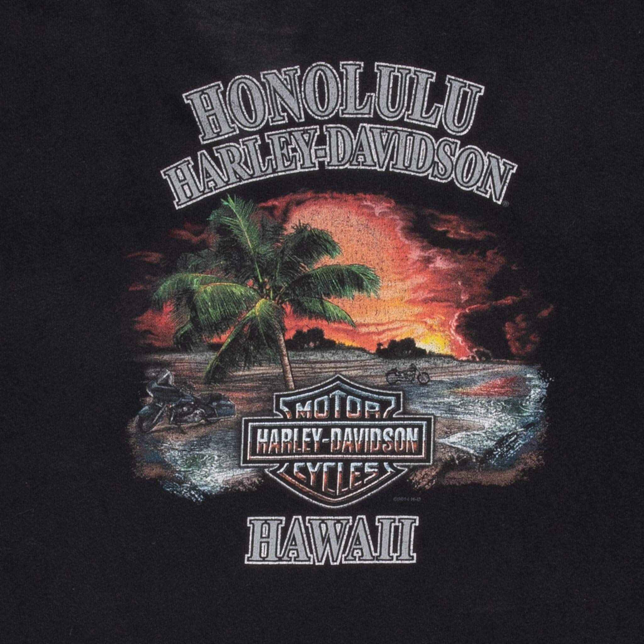 VINTAGE HARLEY DAVIDSON HONOLULU HAWAII 2014 TEE SHIRT 2XL