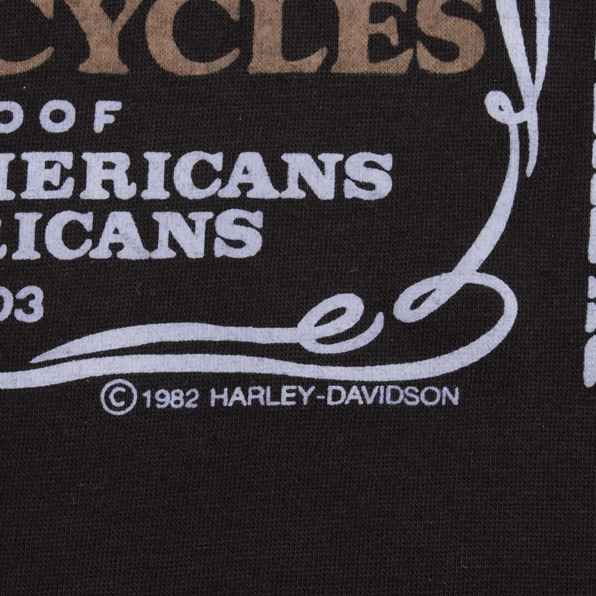 VINTAGE HARLEY DAVIDSON JACK DANIELS TEE SHIRT 1982 MEDIUM MADE IN USA DEADSTOCK