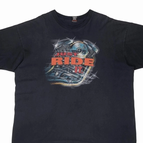 VINTAGE HARLEY DAVIDSON JUST RIDE IT TEE SHIRT 1995 3XL MADE IN USA