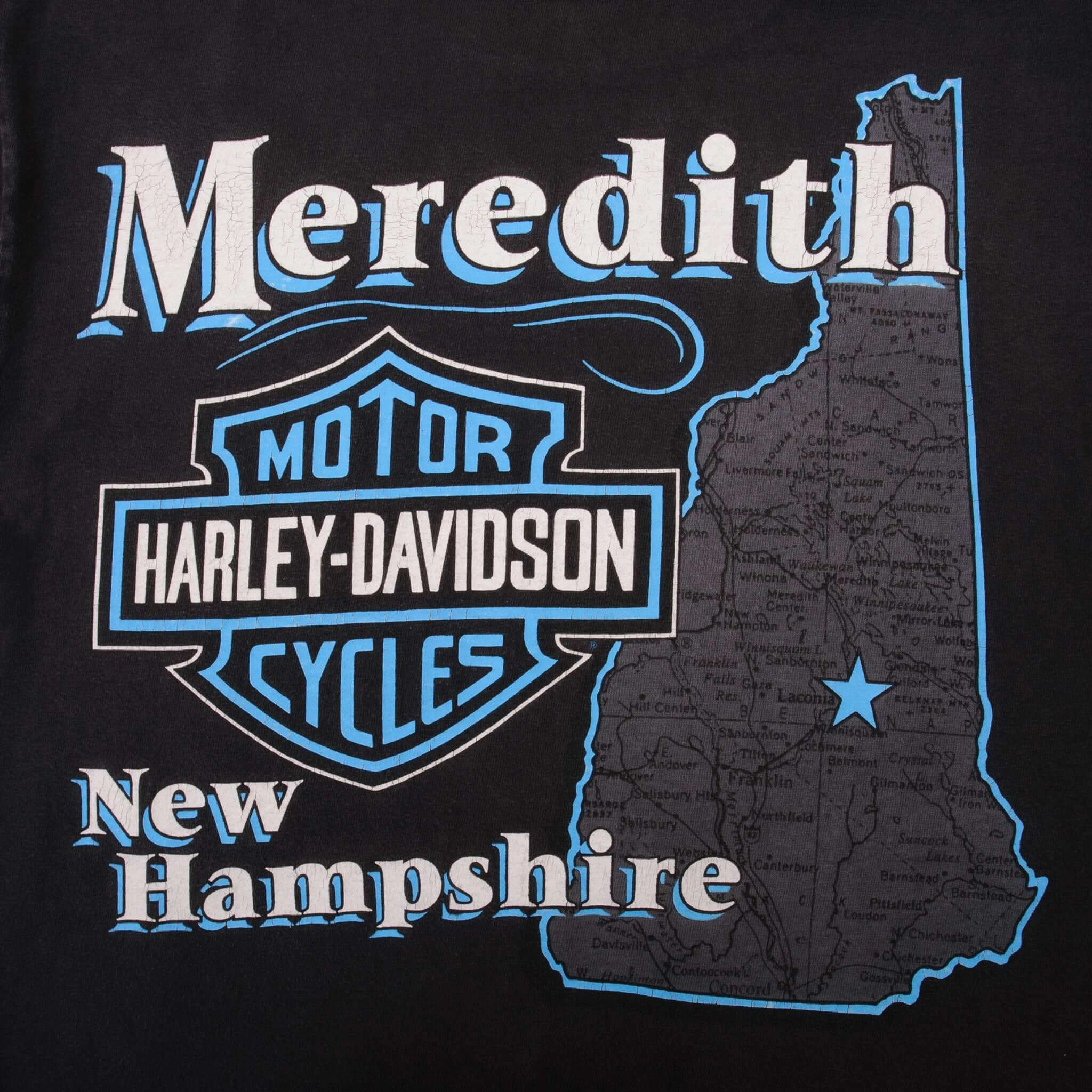 VINTAGE HARLEY DAVIDSON LACONIA TEE SHIRT 1997 SIZE MEDIUM MADE IN USA