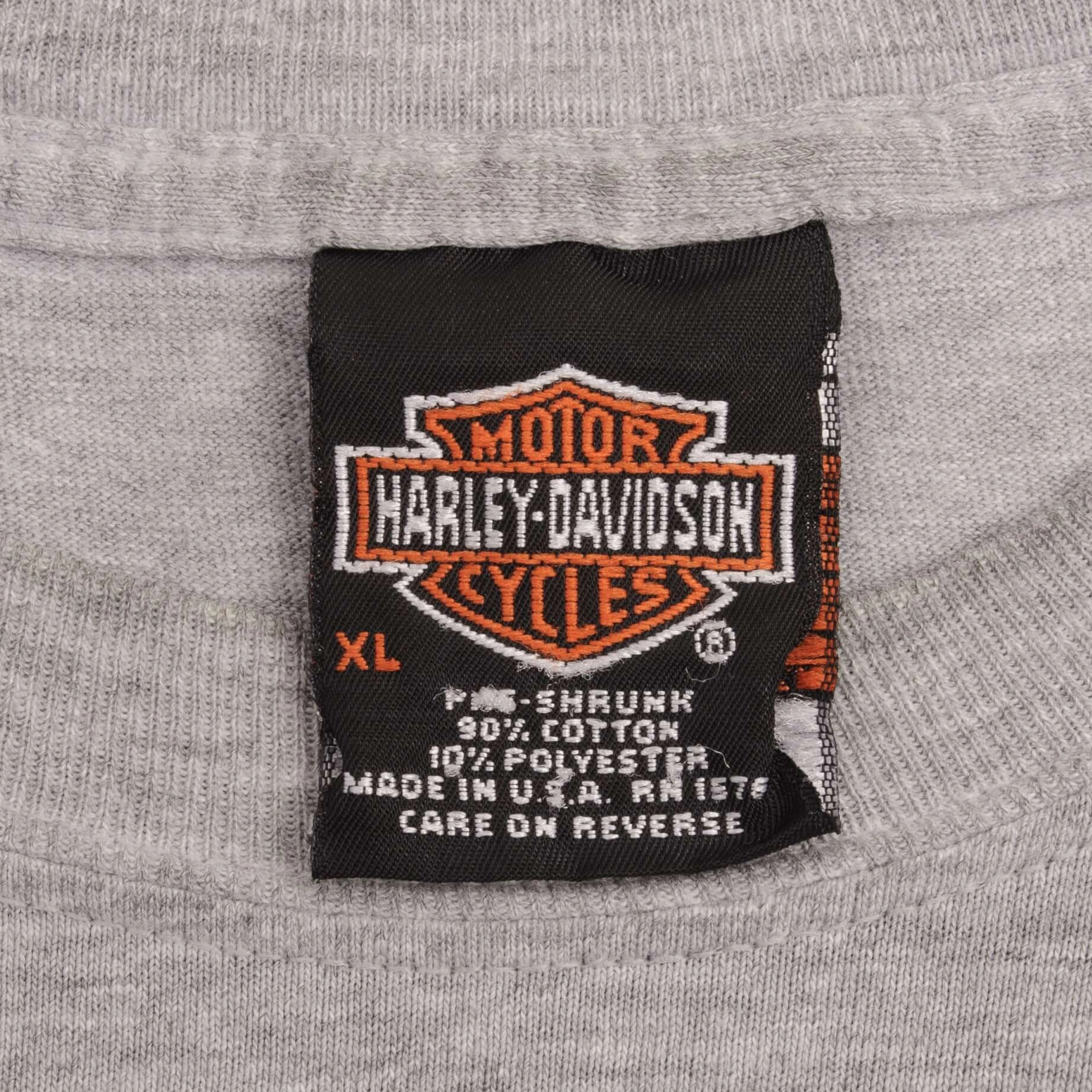 VINTAGE HARLEY DAVIDSON LAUGHLIN RIVER RUN 20TH ANNIVERSARY 2002 TEE SHIRT XL