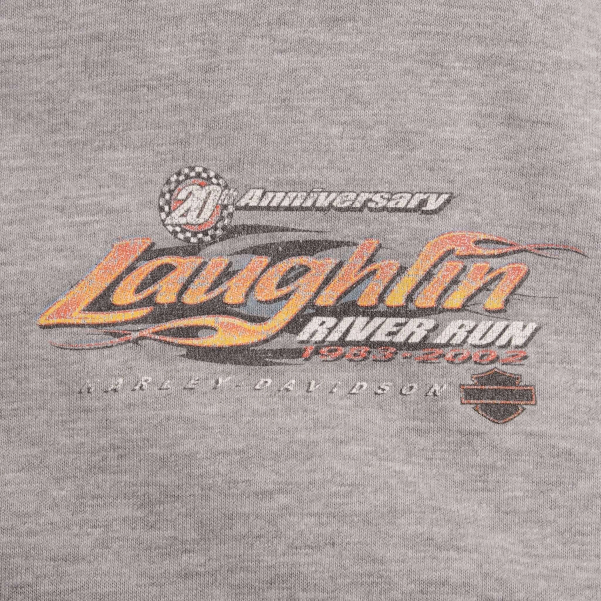 VINTAGE HARLEY DAVIDSON LAUGHLIN RIVER RUN 20TH ANNIVERSARY 2002 TEE SHIRT XL