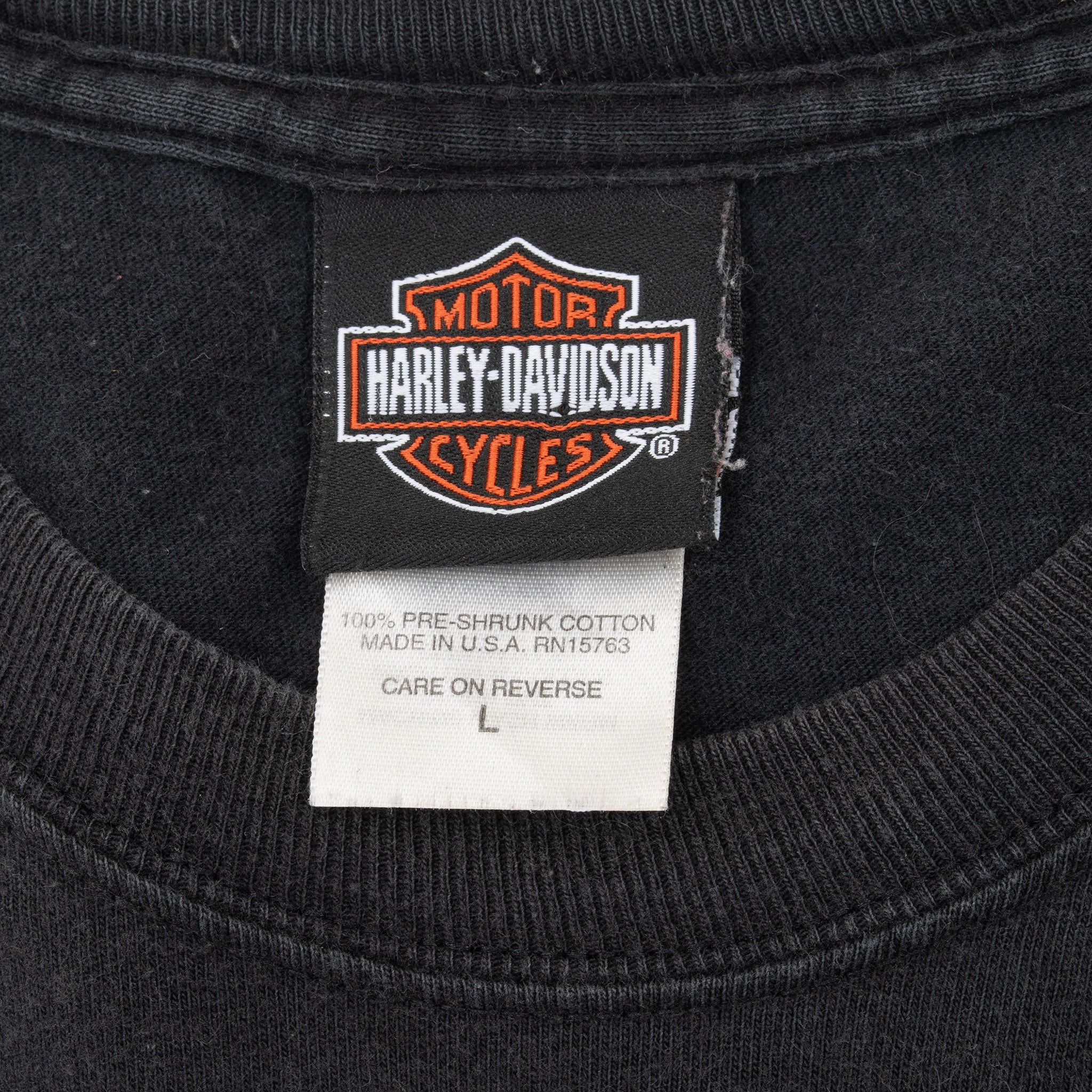 VINTAGE HARLEY DAVIDSON LIFE BEGINS TEE SHIRT 2003 LARGE MADE IN USA
