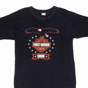 VINTAGE HARLEY DAVIDSON LONDON EAGLE 1990S TEE SHIRT SIZE MEDIUM