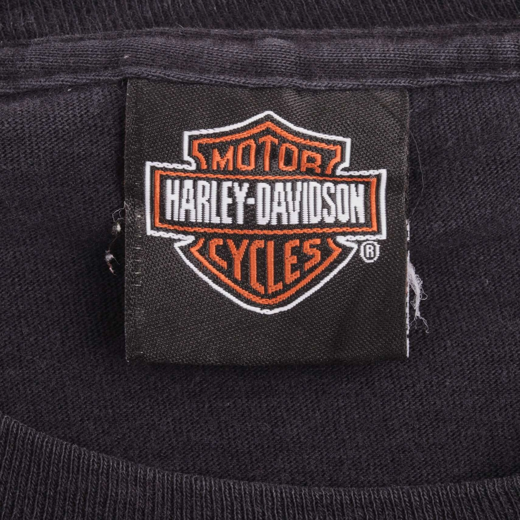 VINTAGE HARLEY DAVIDSON LONG SLEEVES DRAGON 2008 TEE SHIRT SIZE MEDIUM