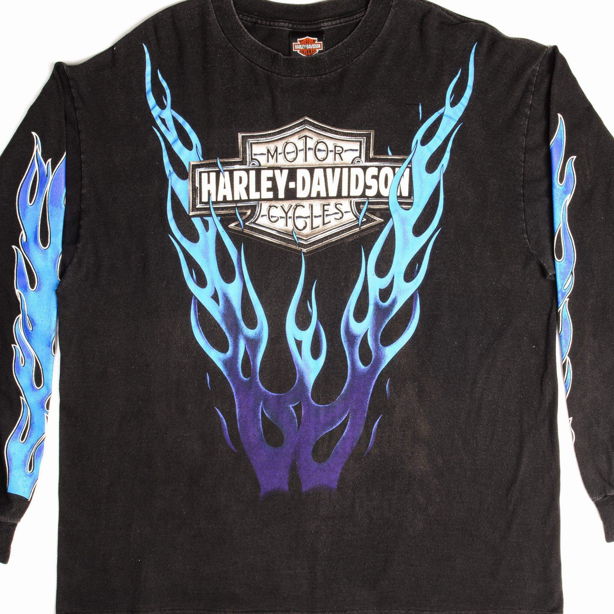VINTAGE HARLEY DAVIDSON LONG SLEEVES TEE SHIRT 1993 SIZE XL MADE IN USA