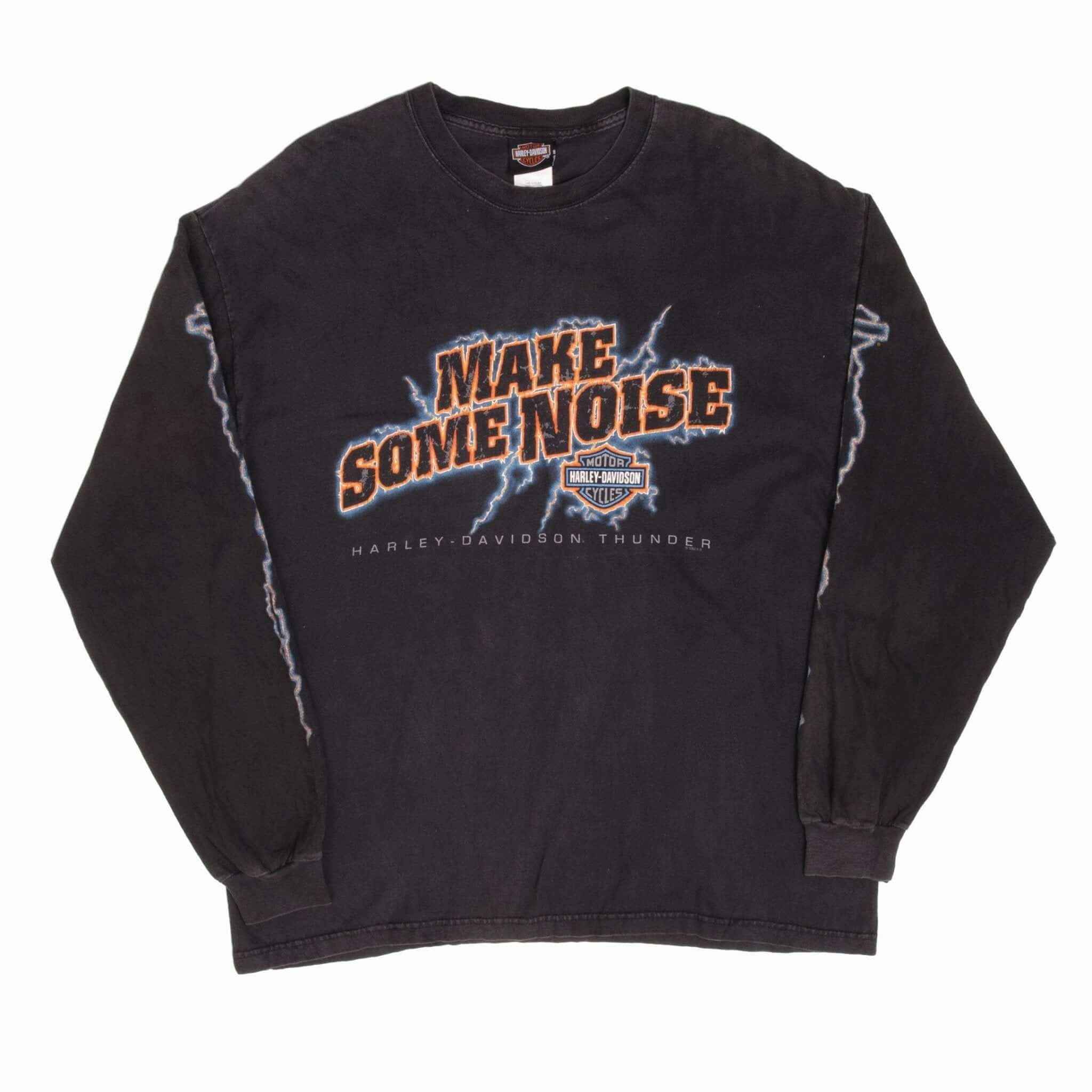 VINTAGE HARLEY DAVIDSON LONG SLEEVES TEE SHIRT 2002 SIZE XL MADE IN USA
