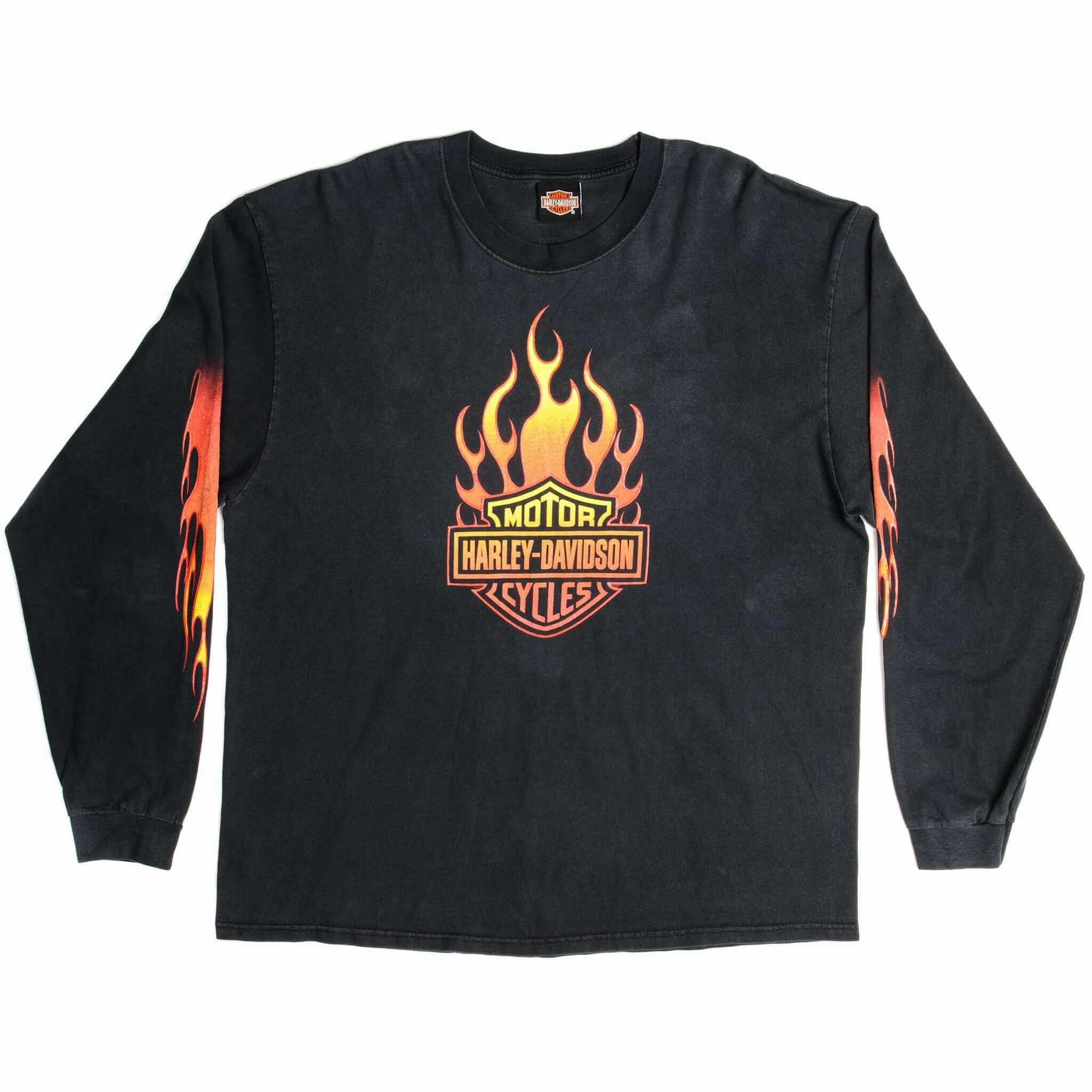 VINTAGE HARLEY DAVIDSON LONG SLEEVES TEE SHIRT SIZE XL