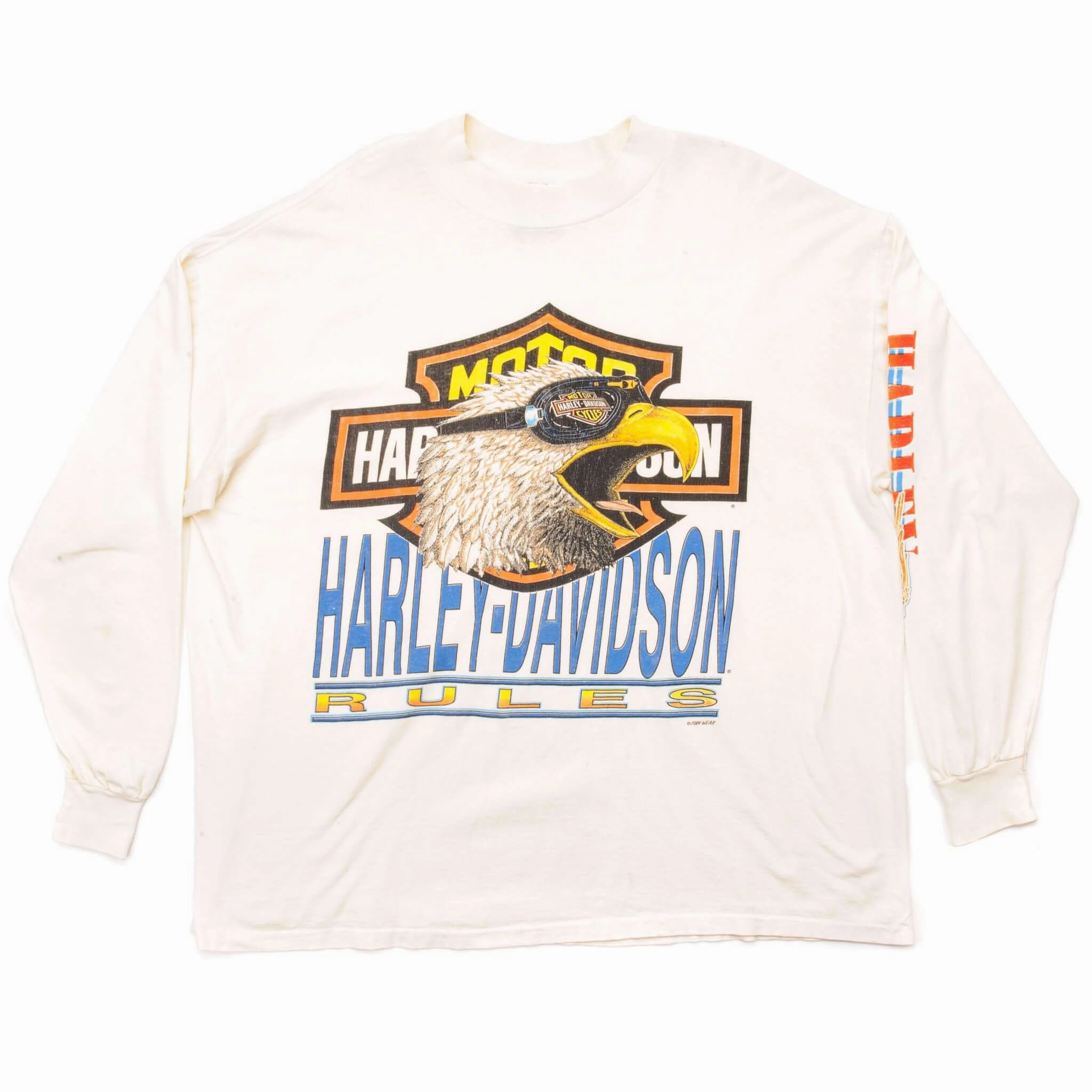 VINTAGE HARLEY DAVIDSON LONG SLEEVES TEE SHIRT SIZE XL MADE IN USA