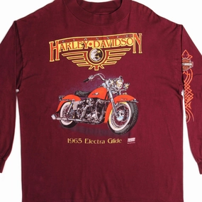 VINTAGE HARLEY DAVIDSON LONG SLEEVES TEE SHIRT SIZE XL MADE IN USA