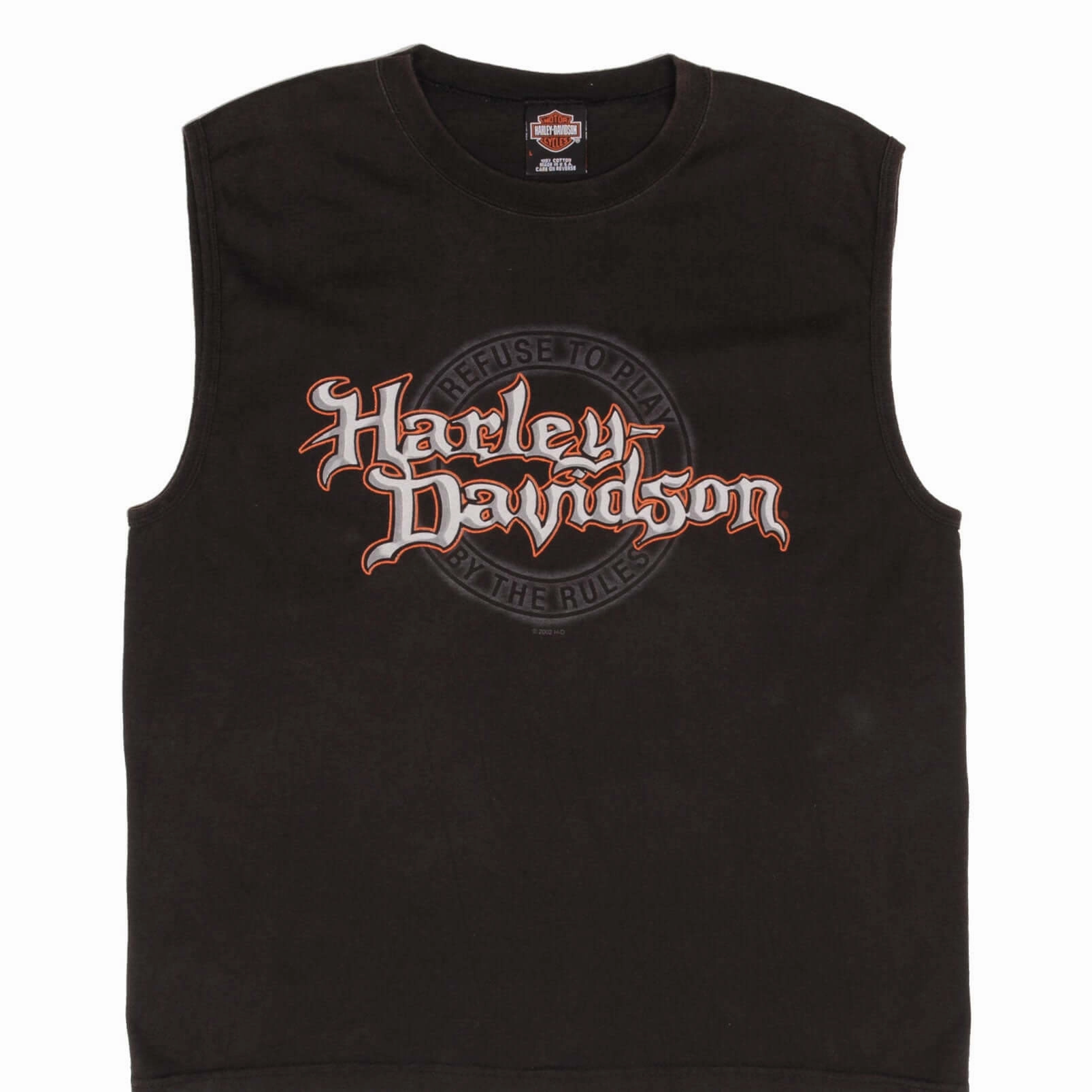 VINTAGE HARLEY DAVIDSON LOS ANGELES 2002 TANK TOP TEE SHIRT LARGE MADE IN USA