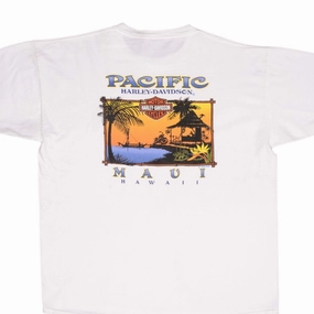 VINTAGE HARLEY DAVIDSON MAUI HAWAII 1999 TEE SHIRT SIZE LARGE MADE IN USA