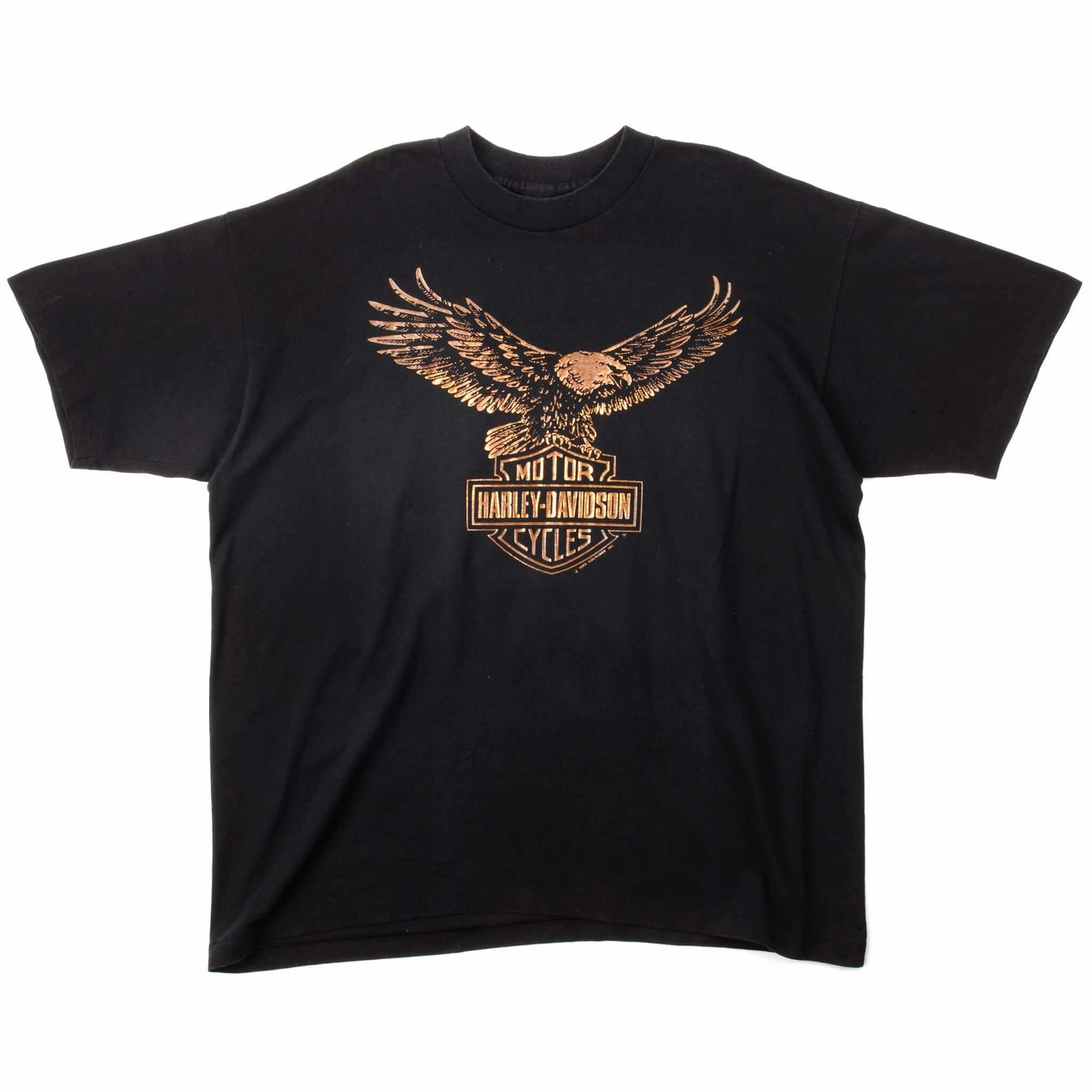 VINTAGE HARLEY DAVIDSON METALLIC TEE SHIRT 1990 SIZE XL MADE IN USA