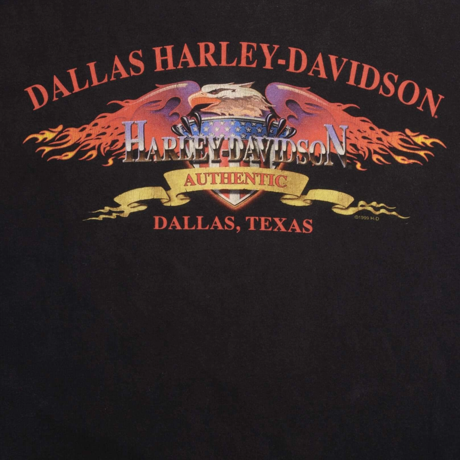 VINTAGE HARLEY DAVIDSON MIDNIGHT HOWL DALLAS TX TEE SHIRT 1999 2XL MADE IN USA