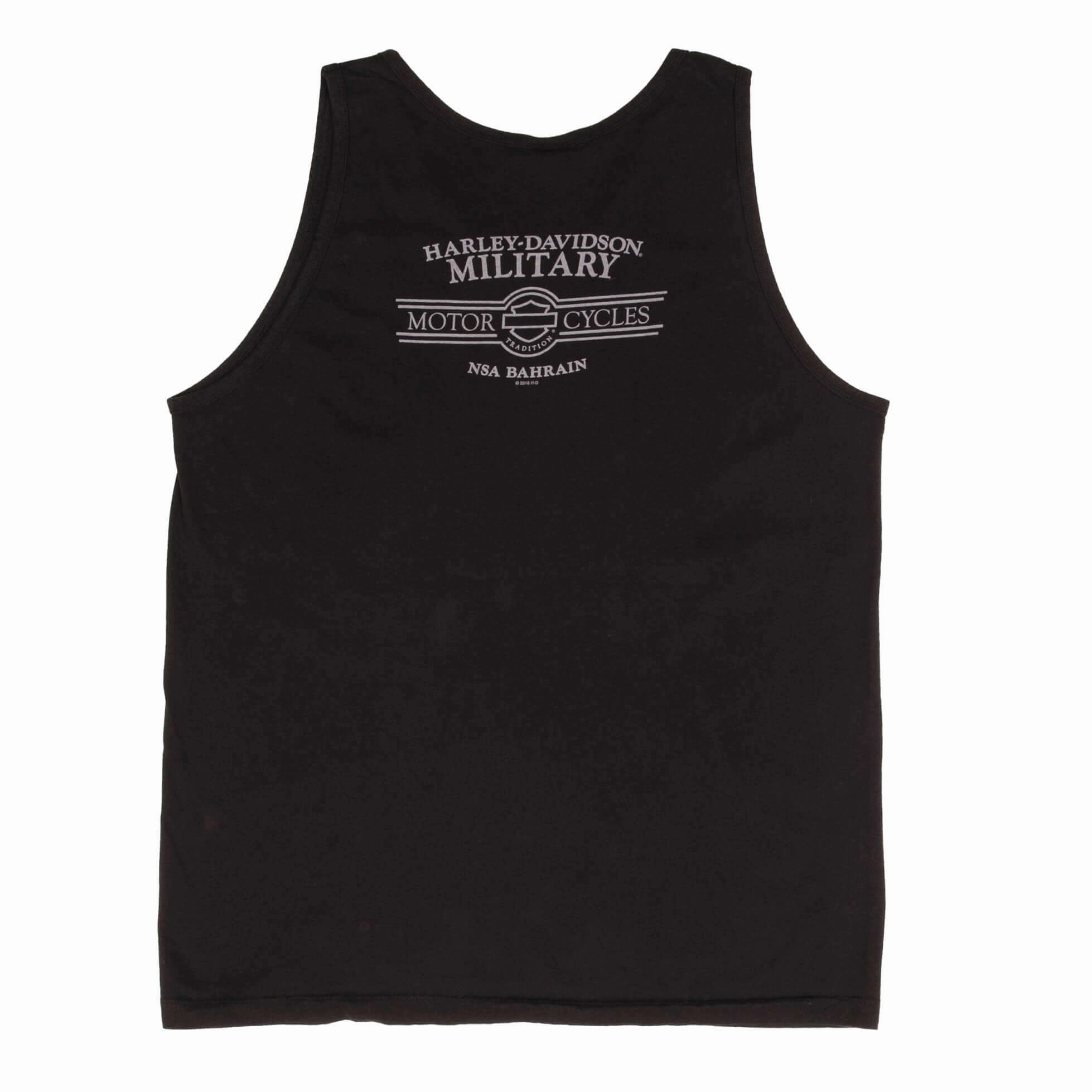 VINTAGE HARLEY DAVIDSON MILITARY TANK TOP TEE SHIRT SIZE XL
