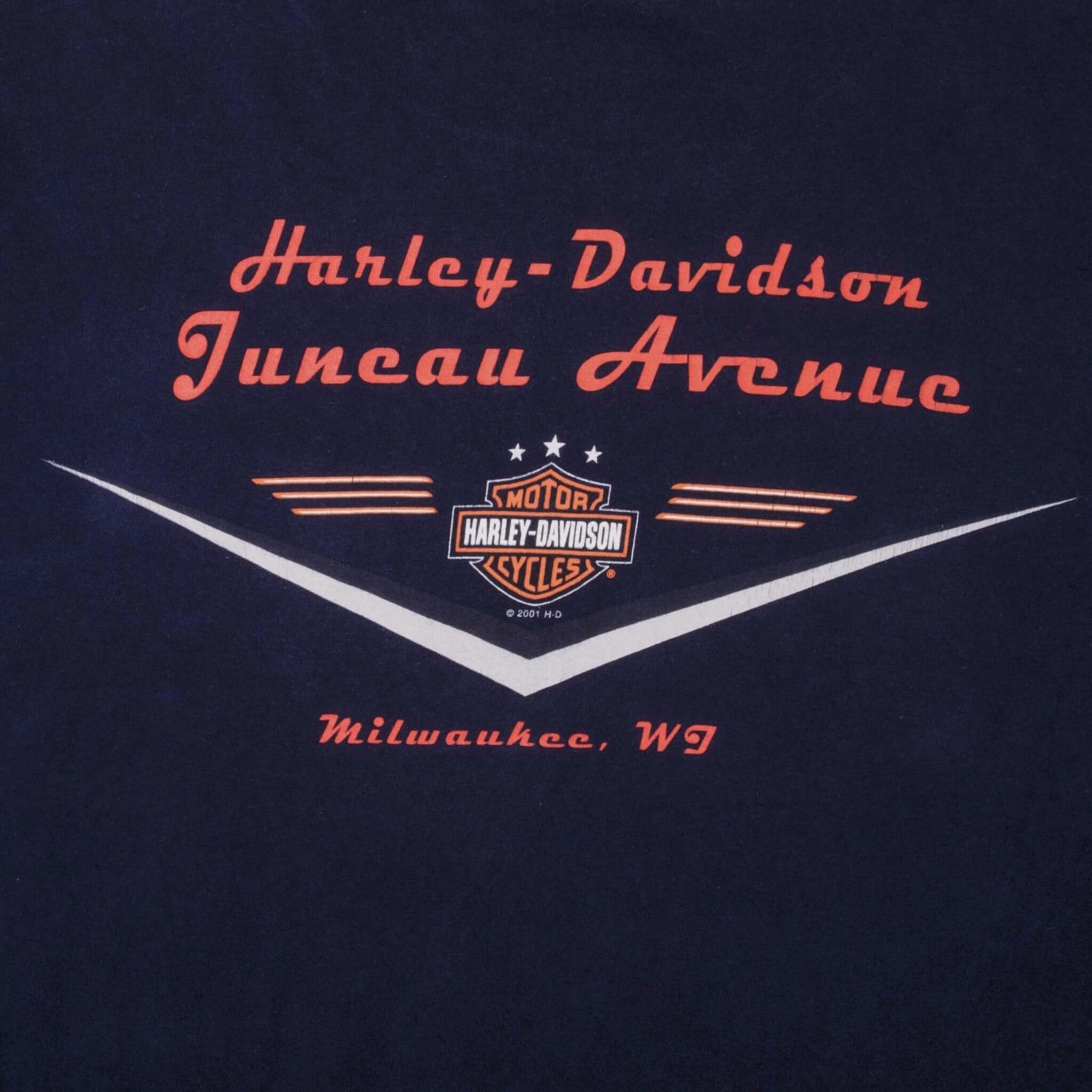 VINTAGE HARLEY DAVIDSON MILWAUKEE TEE SHIRT 2001 SIZE 2XL