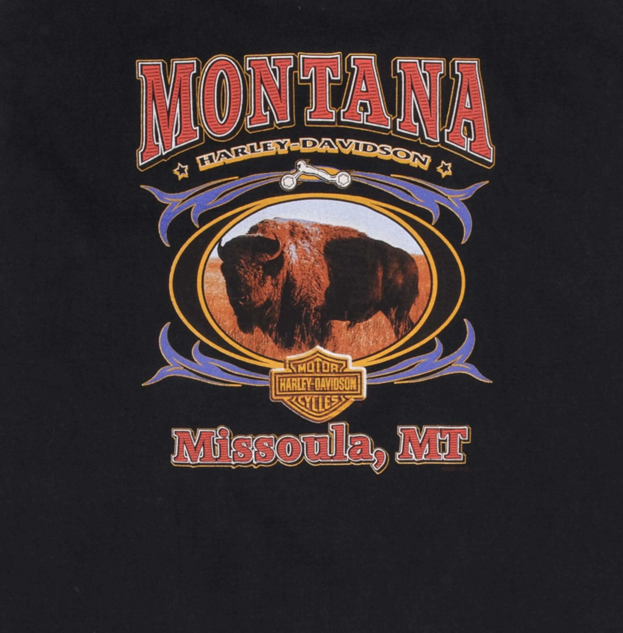 VINTAGE HARLEY DAVIDSON MISSOULA MONTANA TANK TOP TEE SHIRT 2004 2XL MADE IN USA