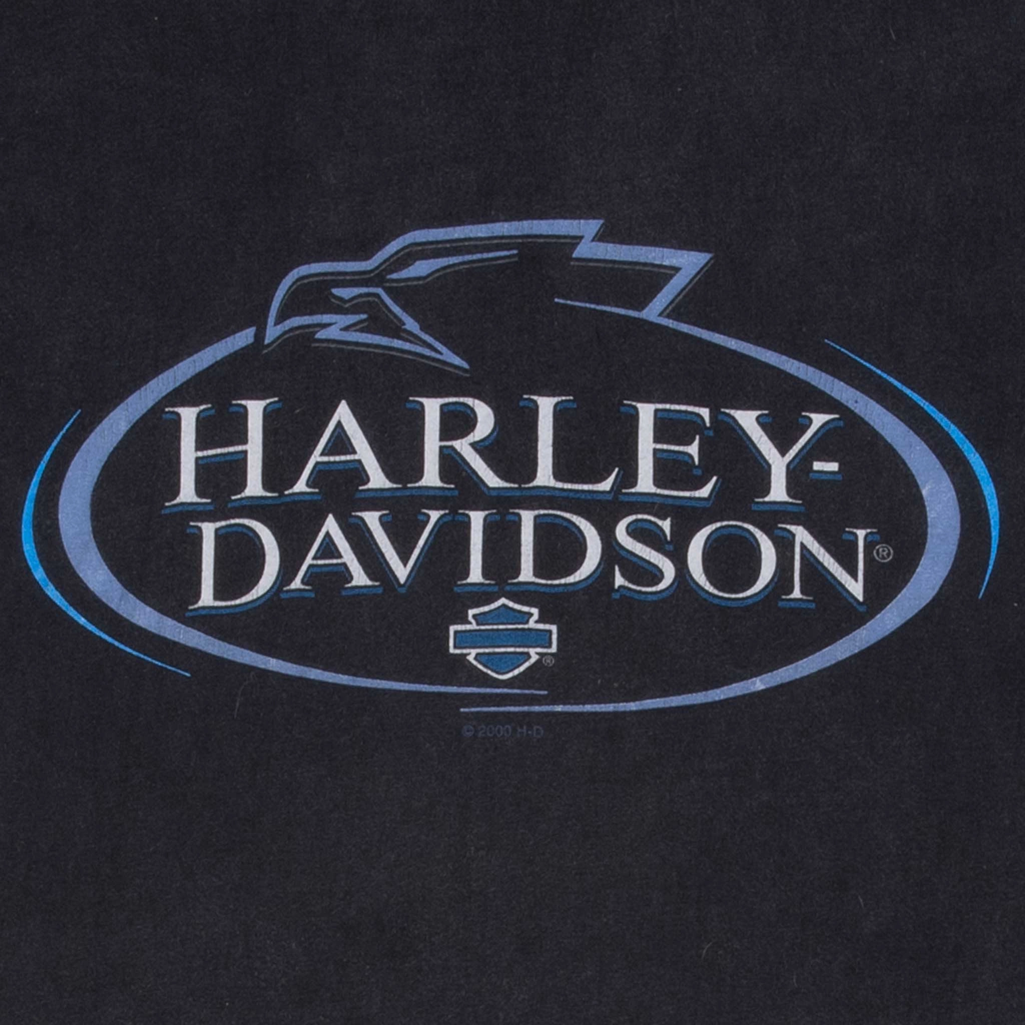VINTAGE HARLEY DAVIDSON MONROE LA TEE SHIRT 2001 SIZE LARGE MADE IN USA
